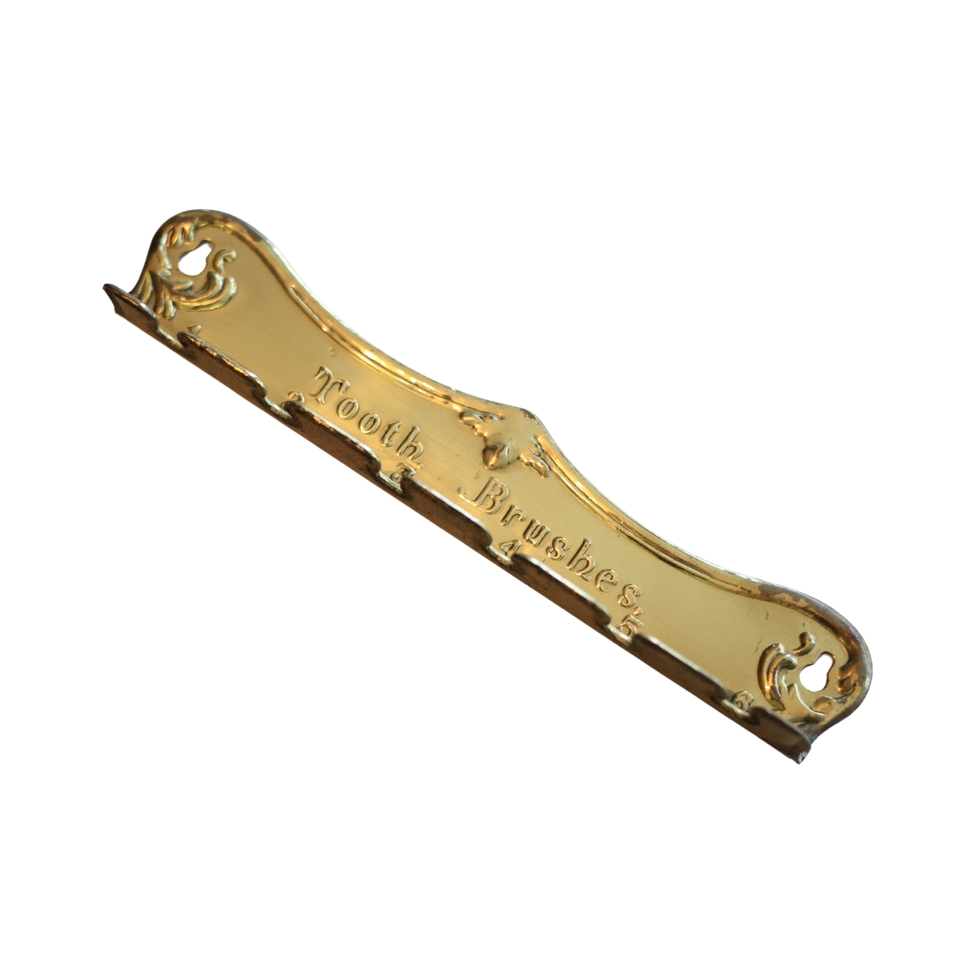 Repoussé “Tooth Brushes” Wall Holder