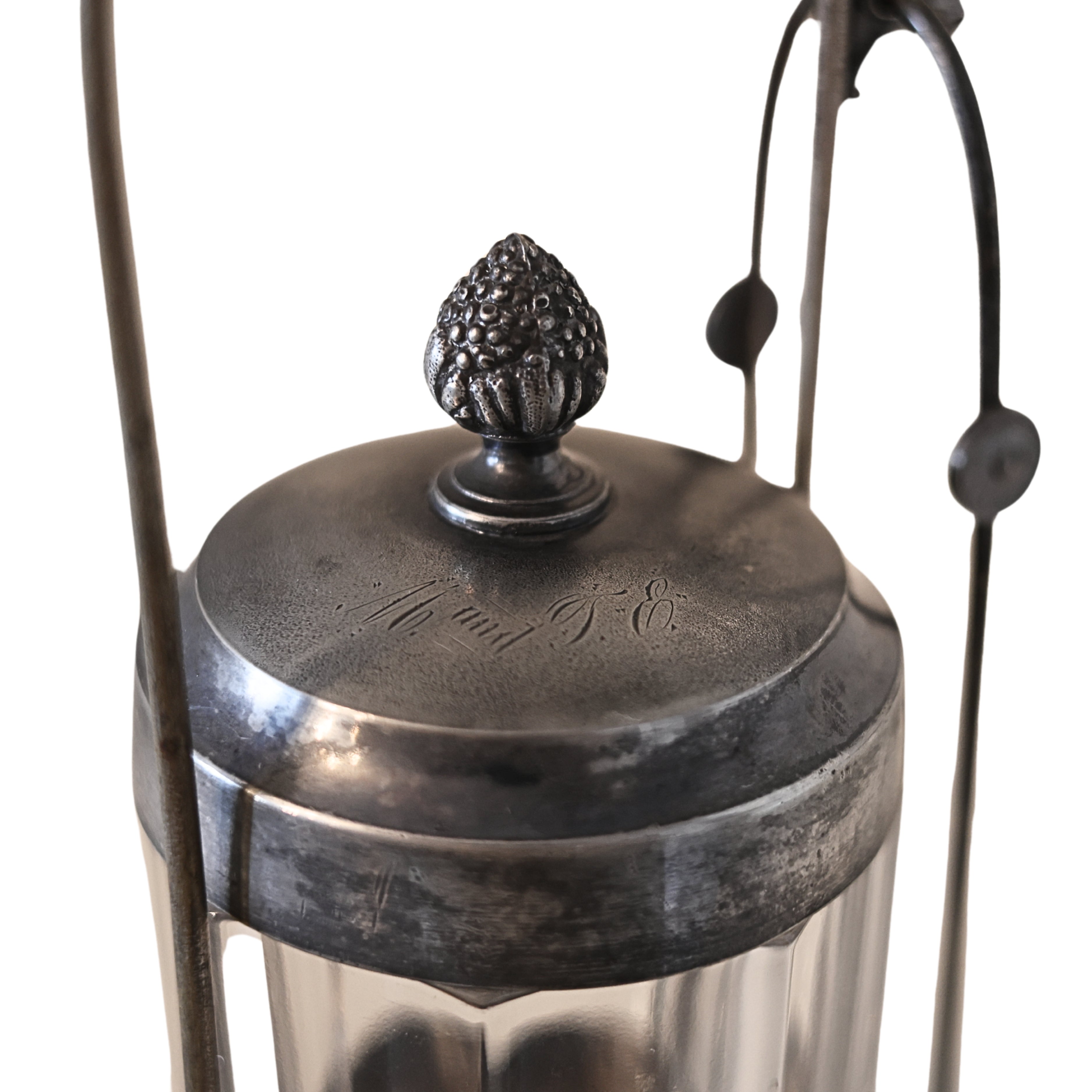 Victorian Silverplate Pickle Caster with Figural Details