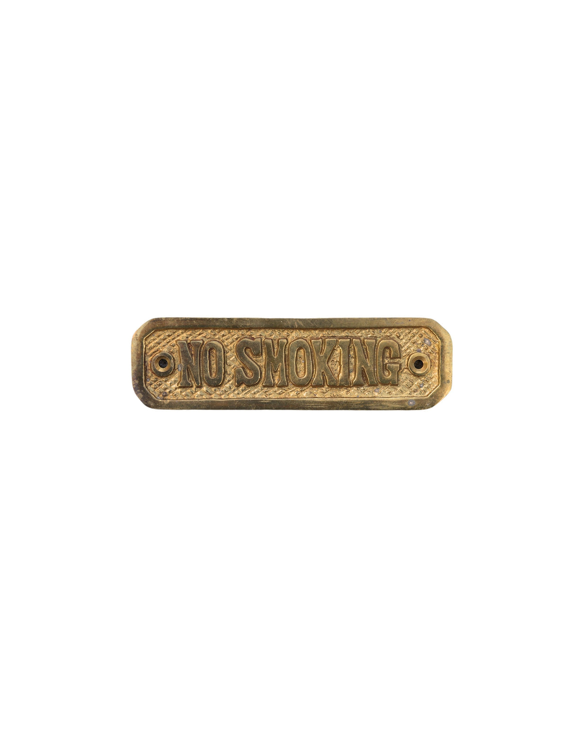 Brass “No Smoking” Plaque