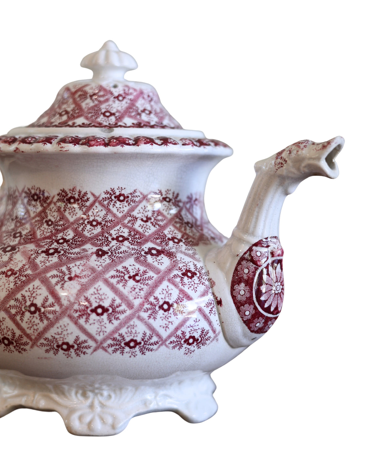 Floral Lattice Teapot-4