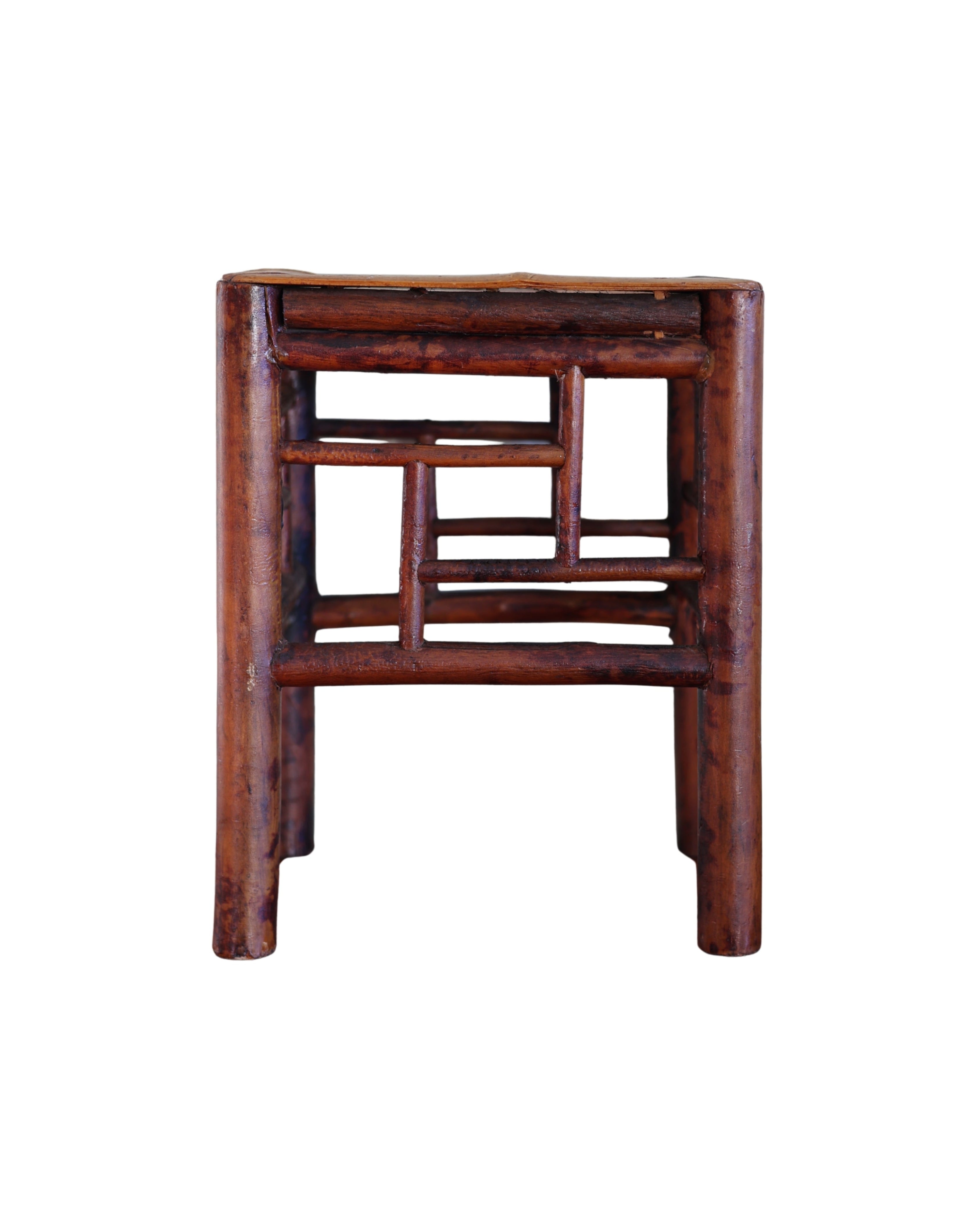 Burnt Bamboo Footstool-1