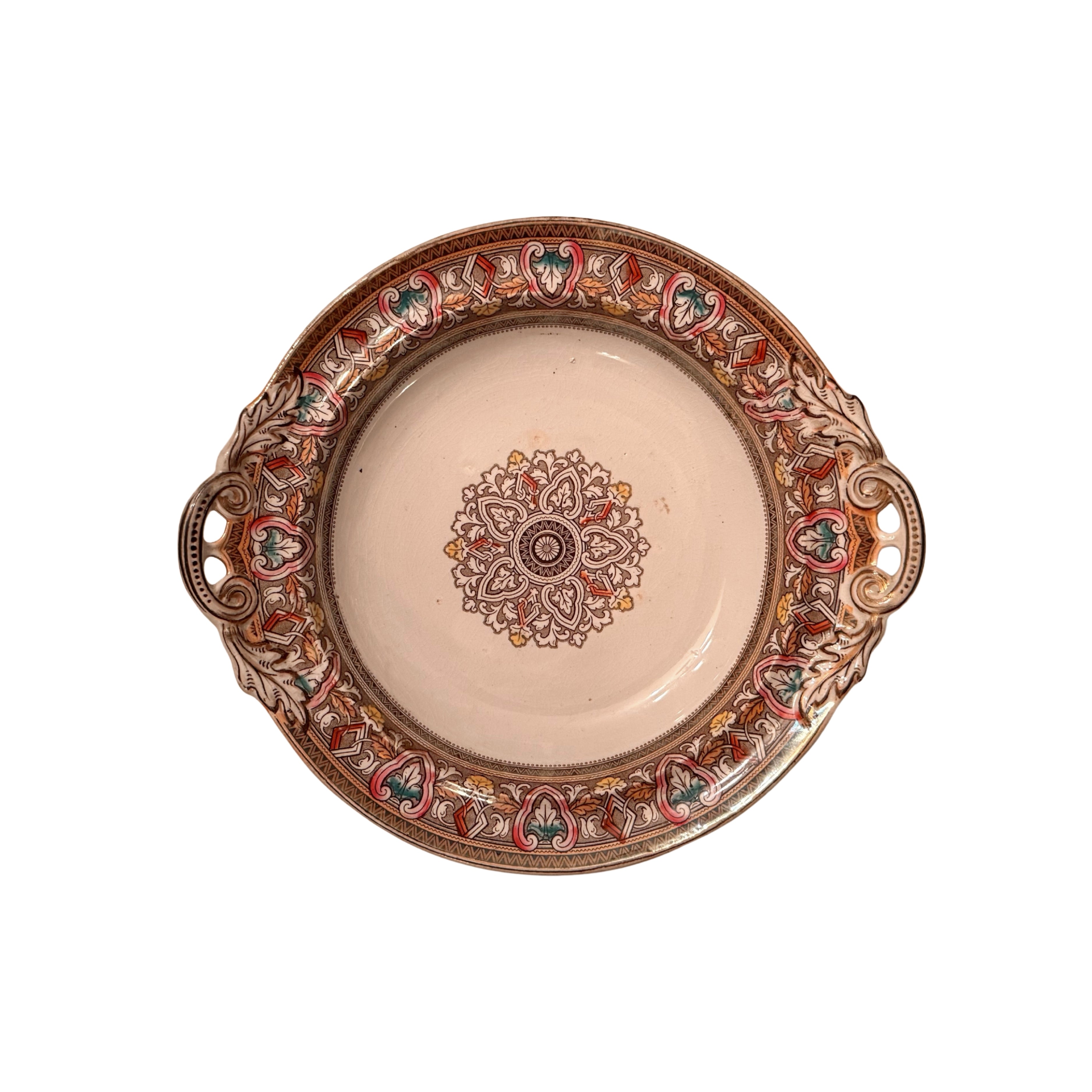 Bates Walker Pedestal Dish — “Mooresque” Pattern