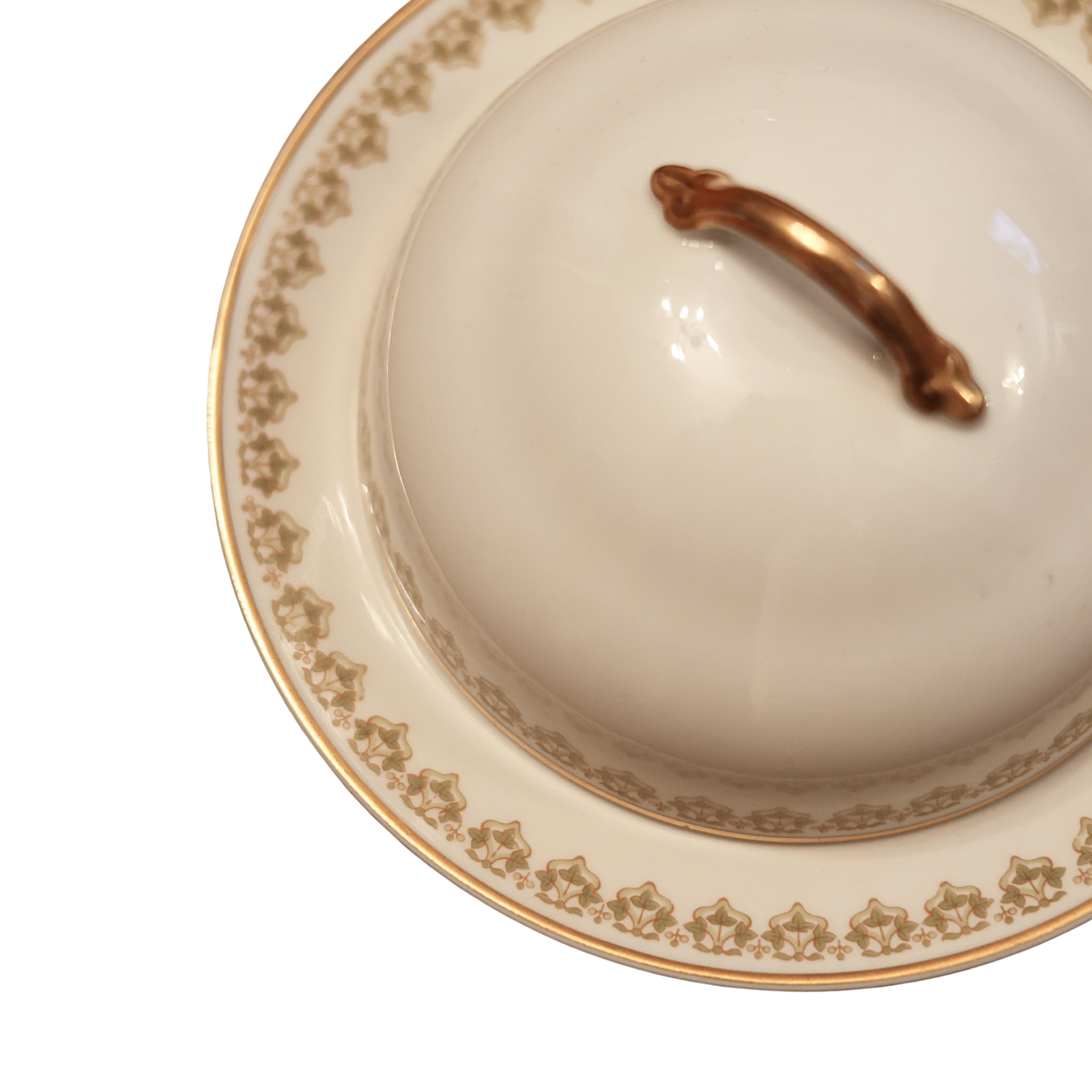 Leaf Edge Limoges Butter Dome