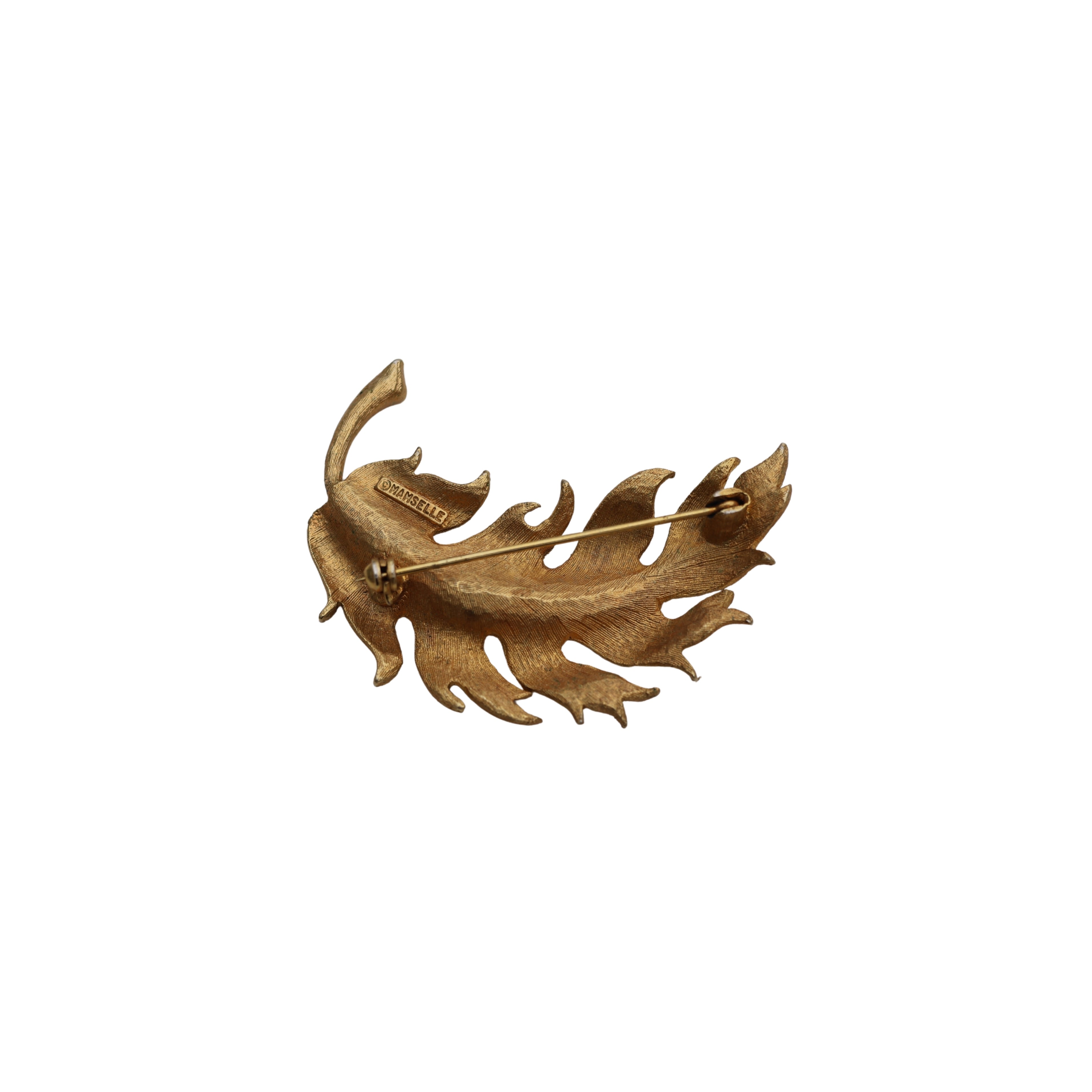 Brushed Feather Brooch