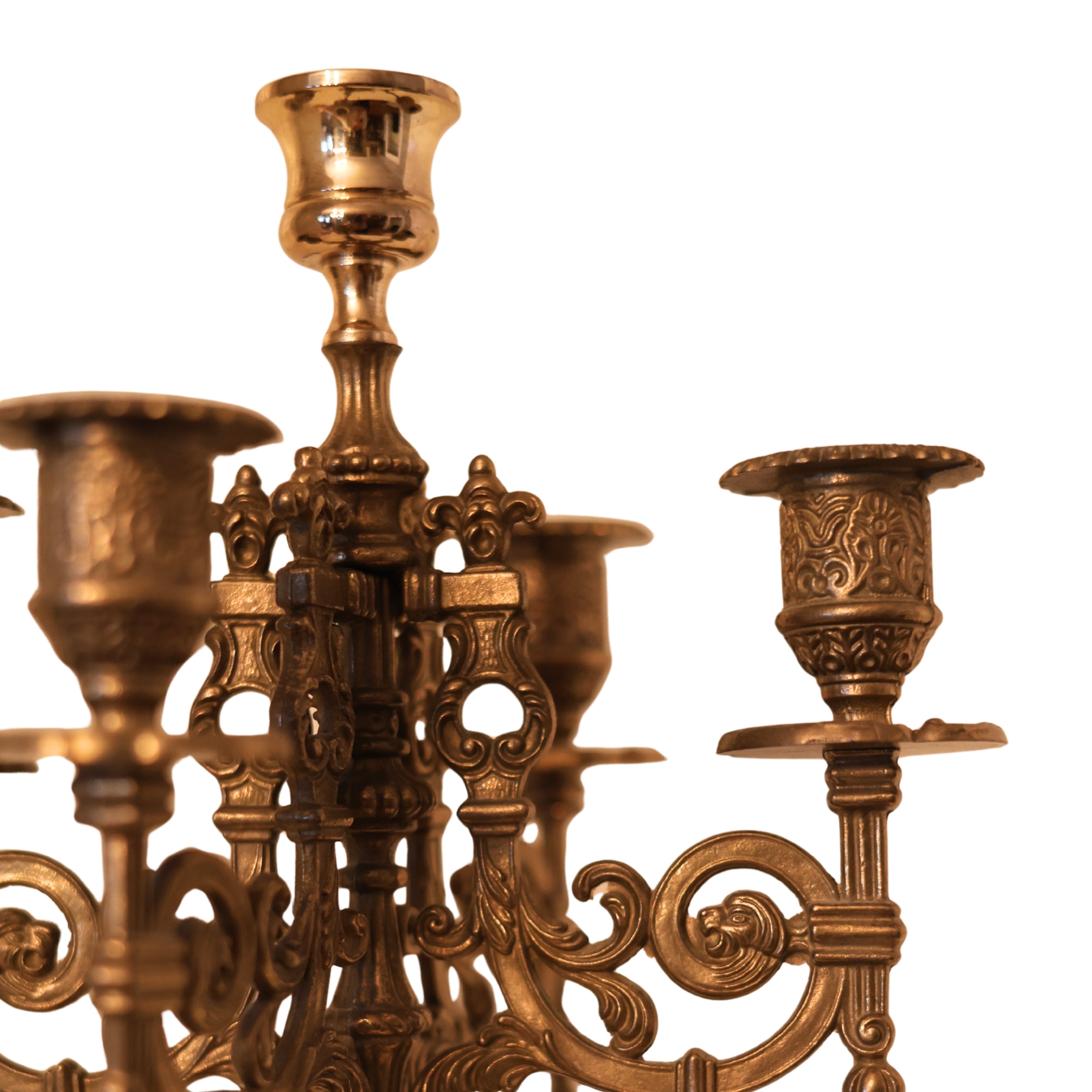 Ornate Brass Candelabras