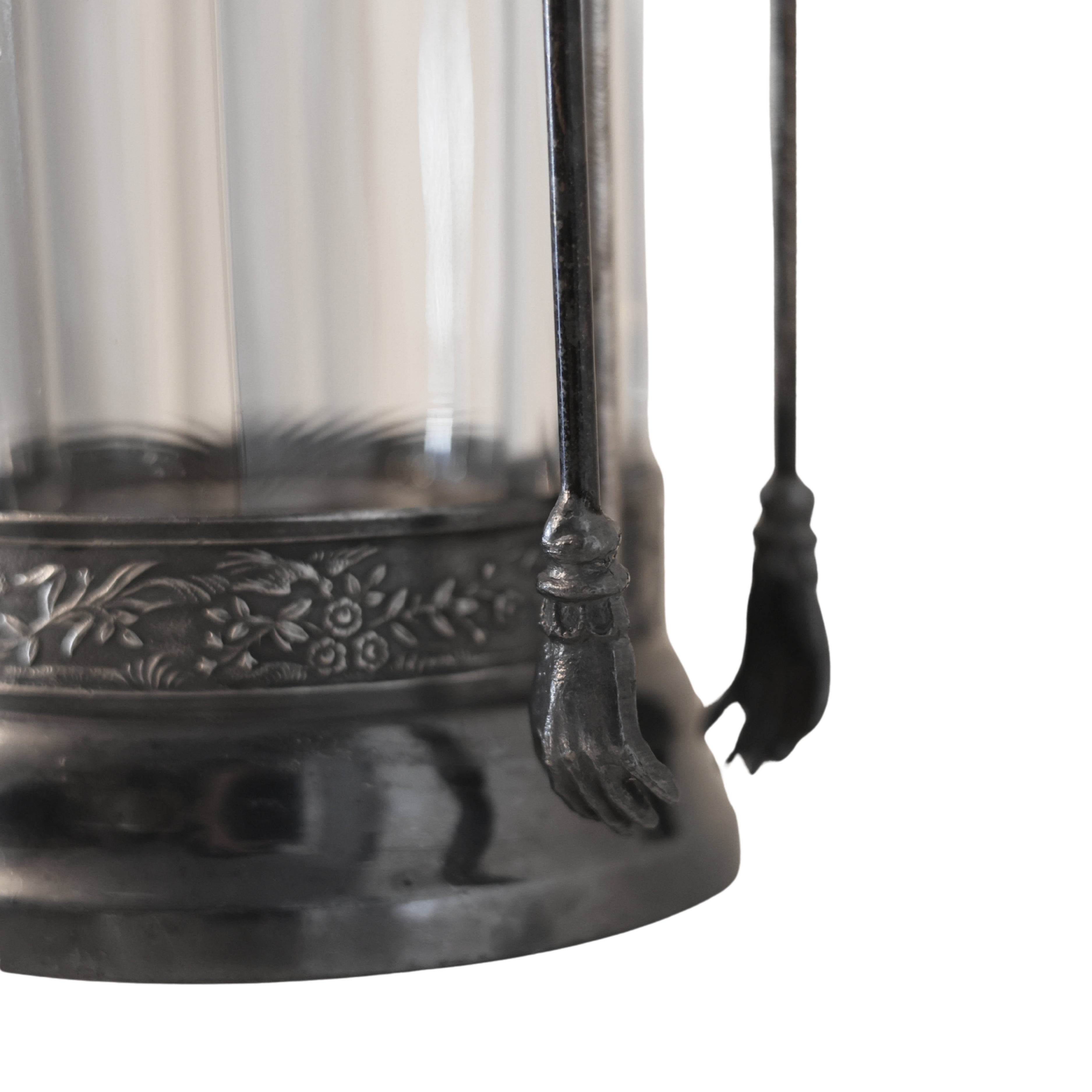 Victorian Silverplate Pickle Caster with Figural Details