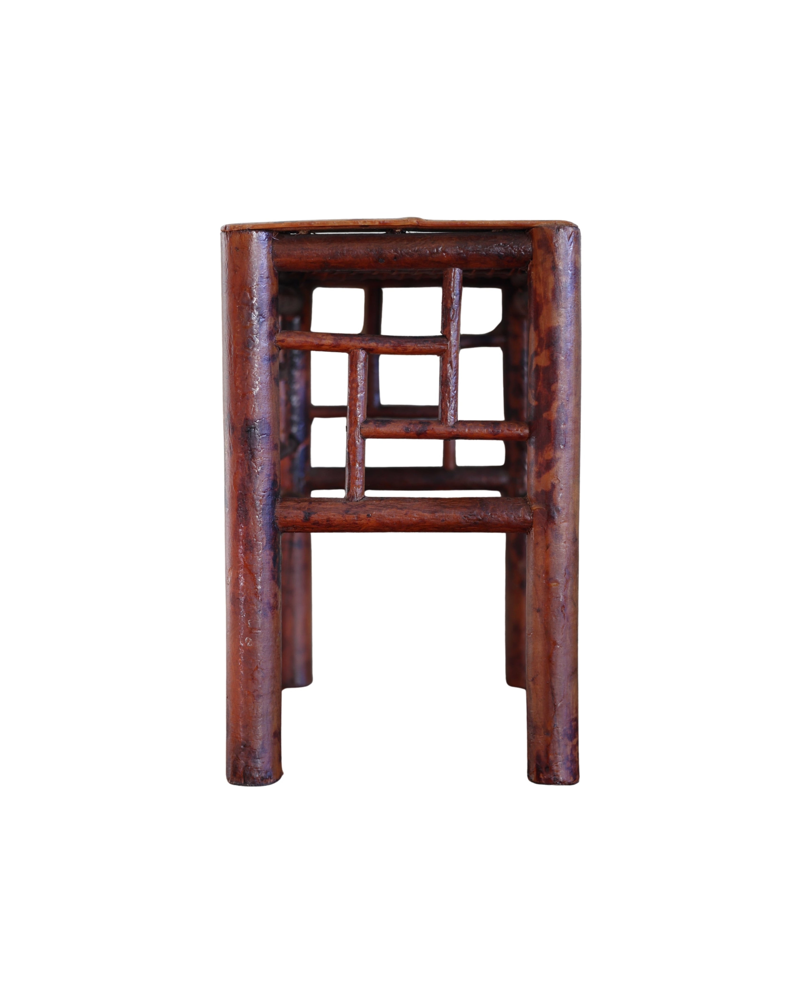 Burnt Bamboo Footstool-4
