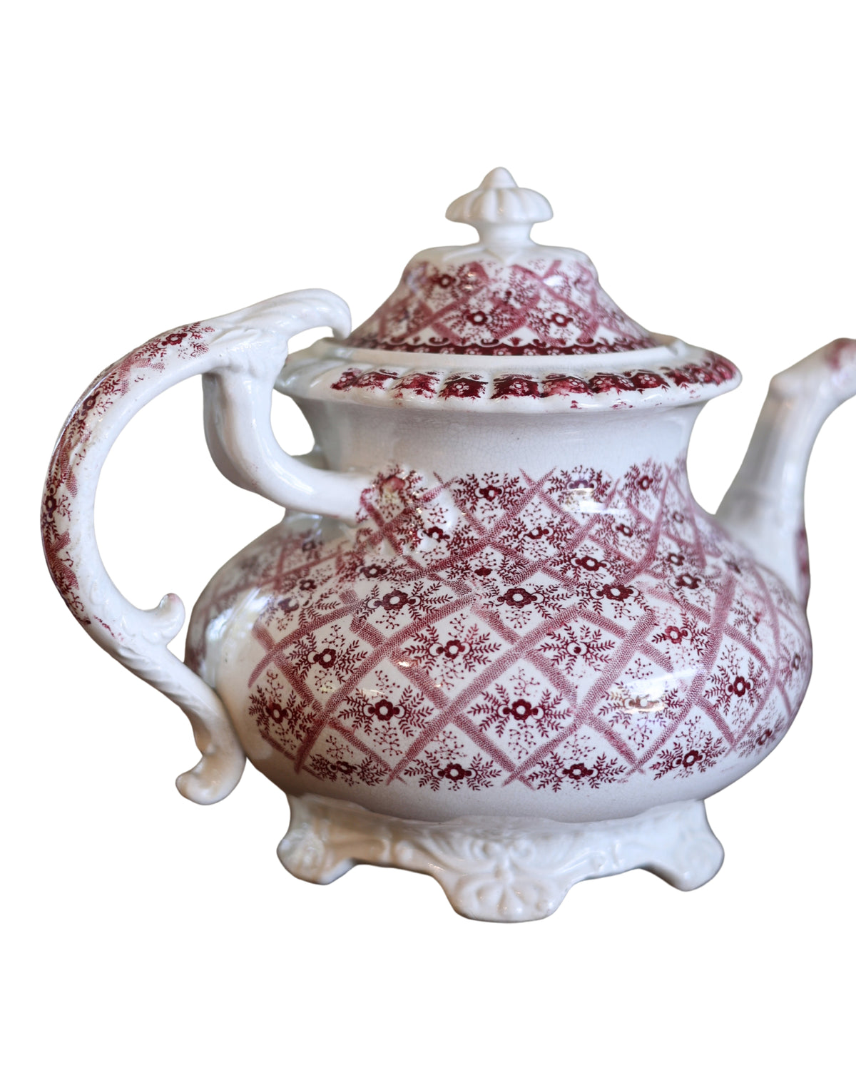 Floral Lattice Teapot-5