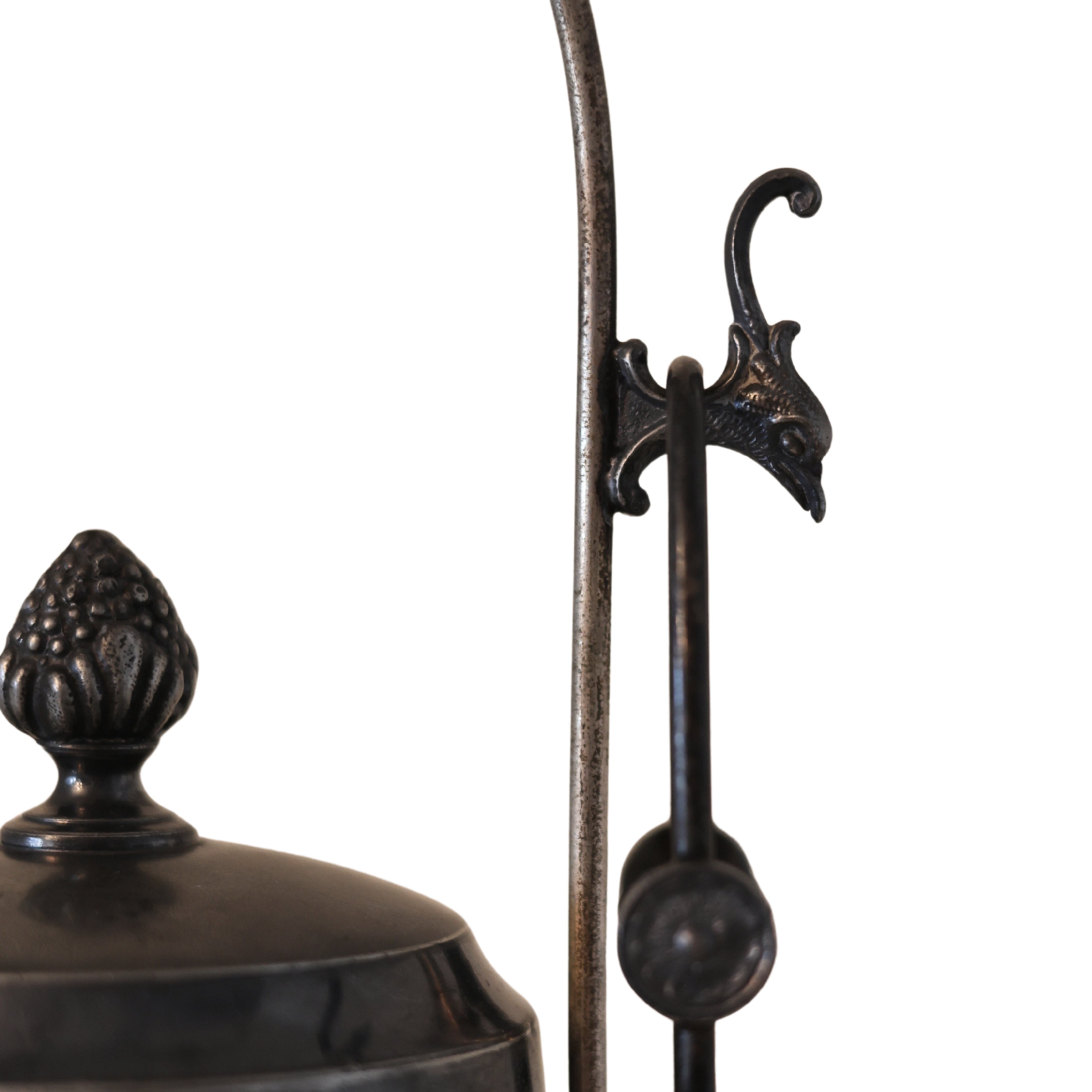 Victorian Silverplate Pickle Caster with Figural Details