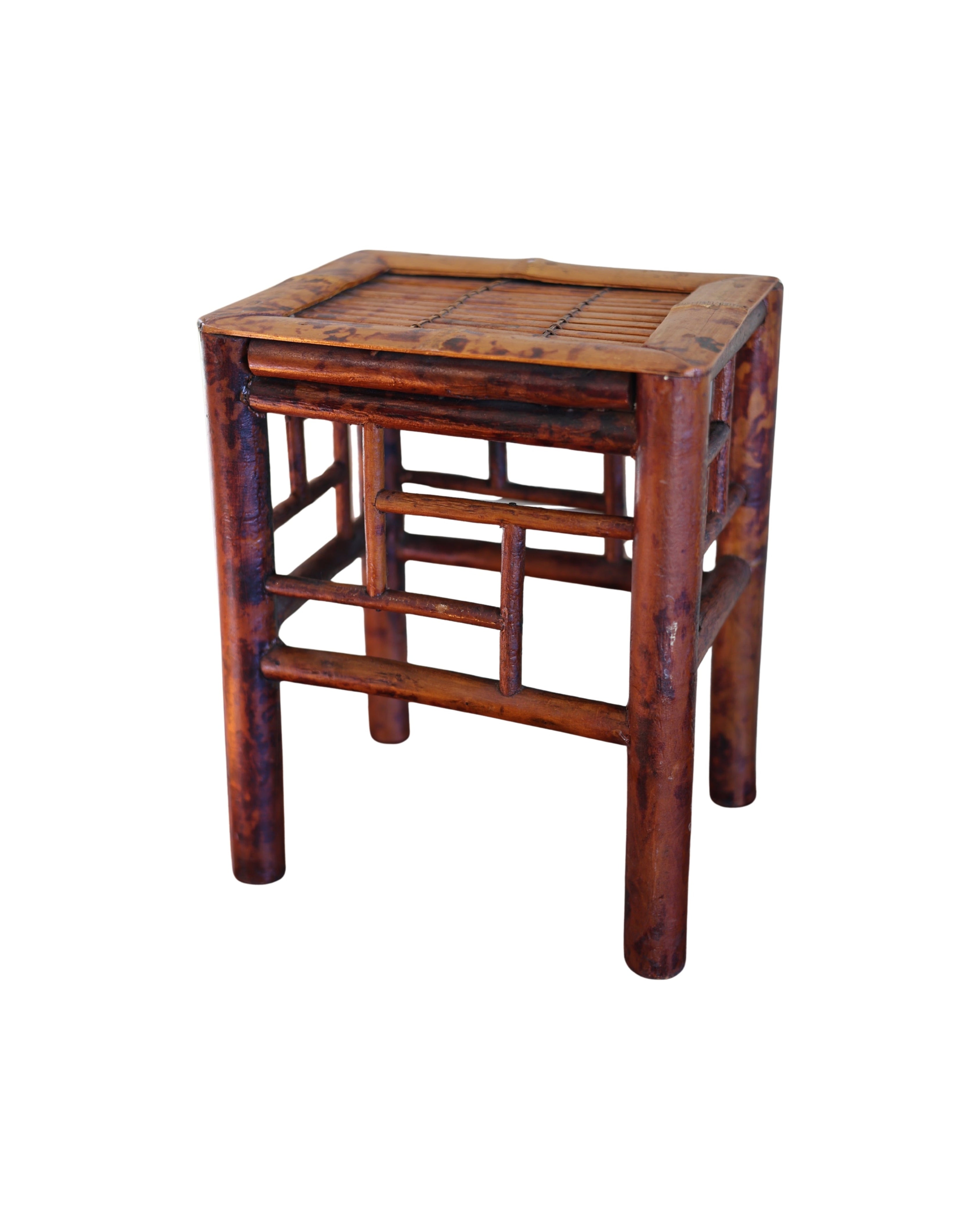 Burnt Bamboo Footstool-2