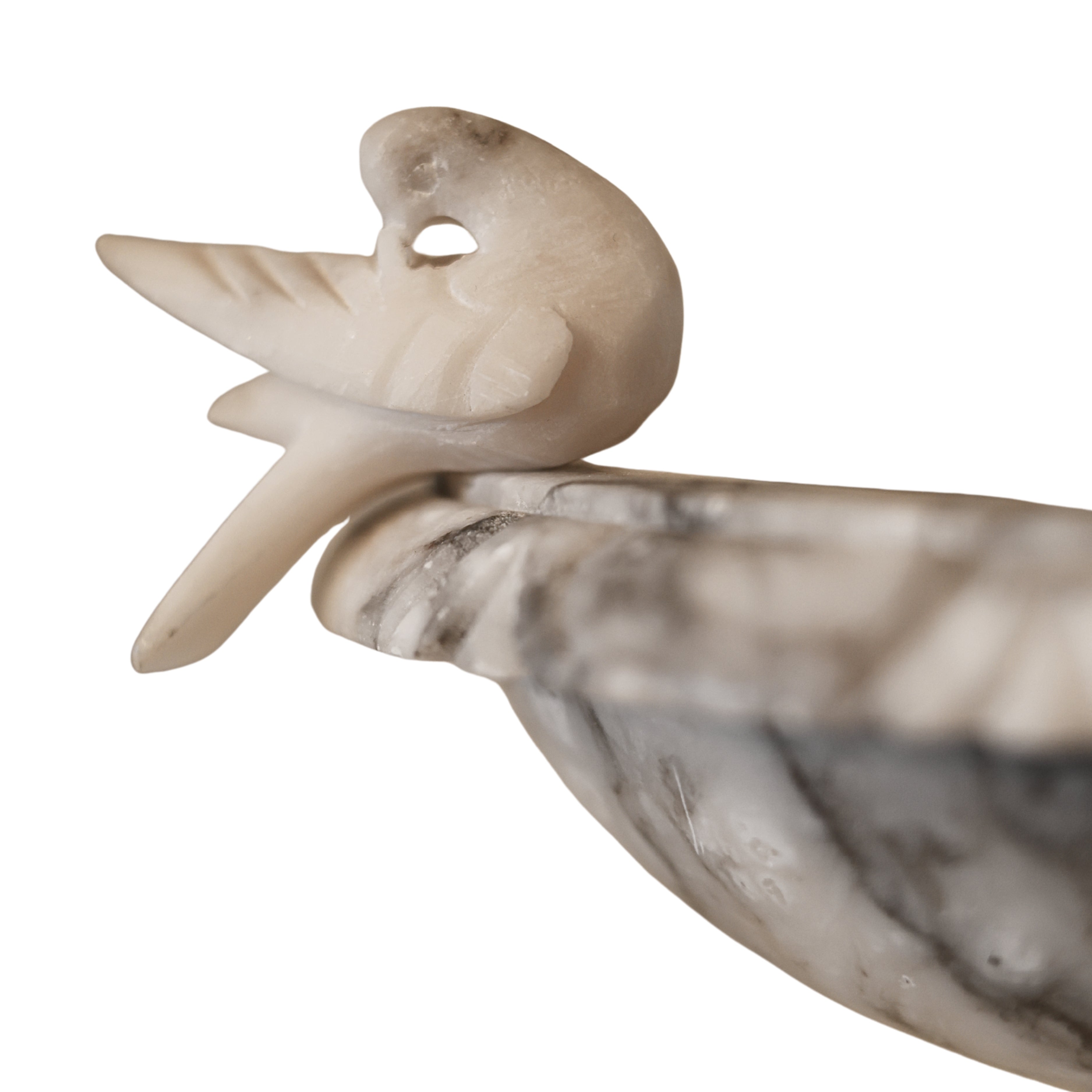 Italian Alabaster Bird Bath Sculpture