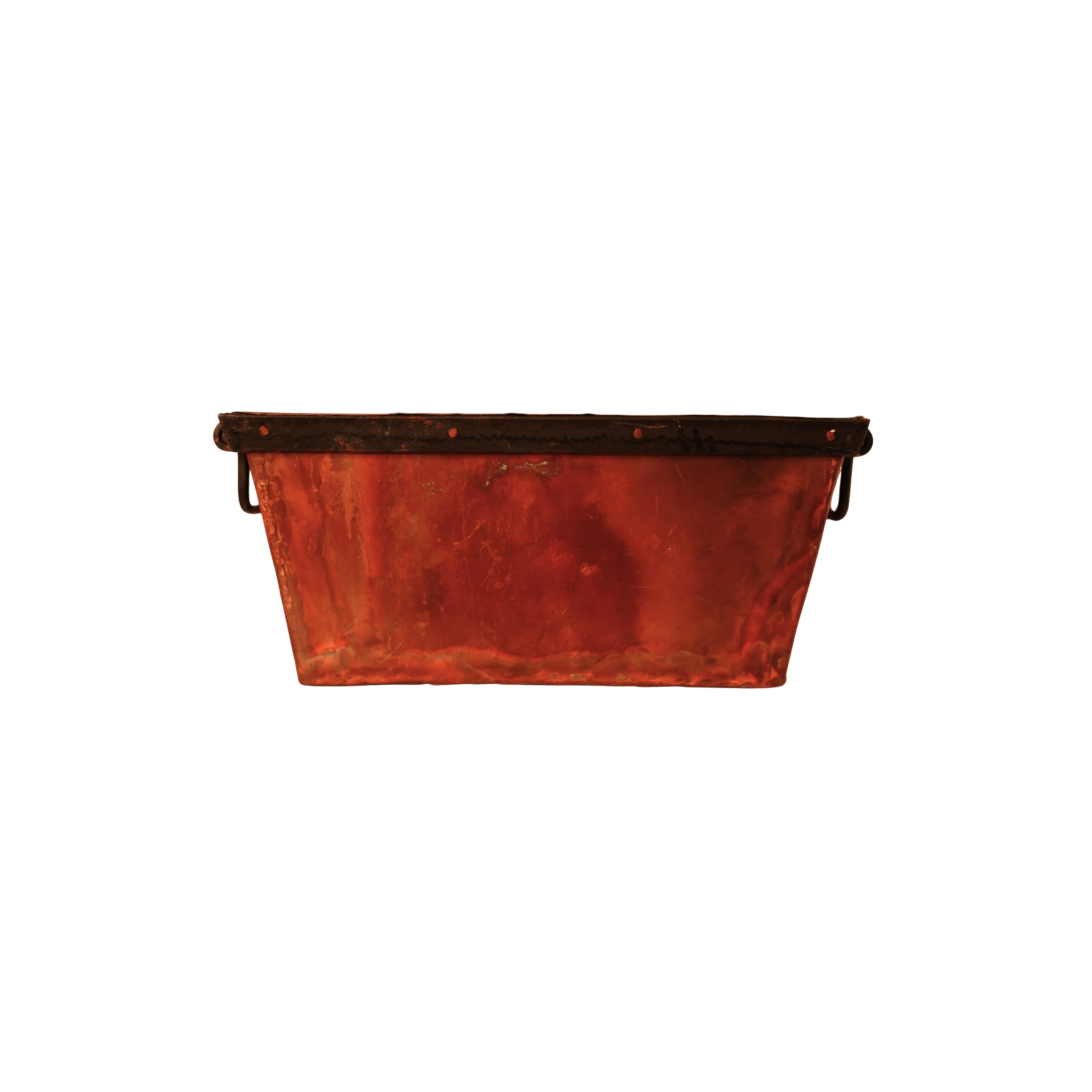 Copper Planter with Iron Details