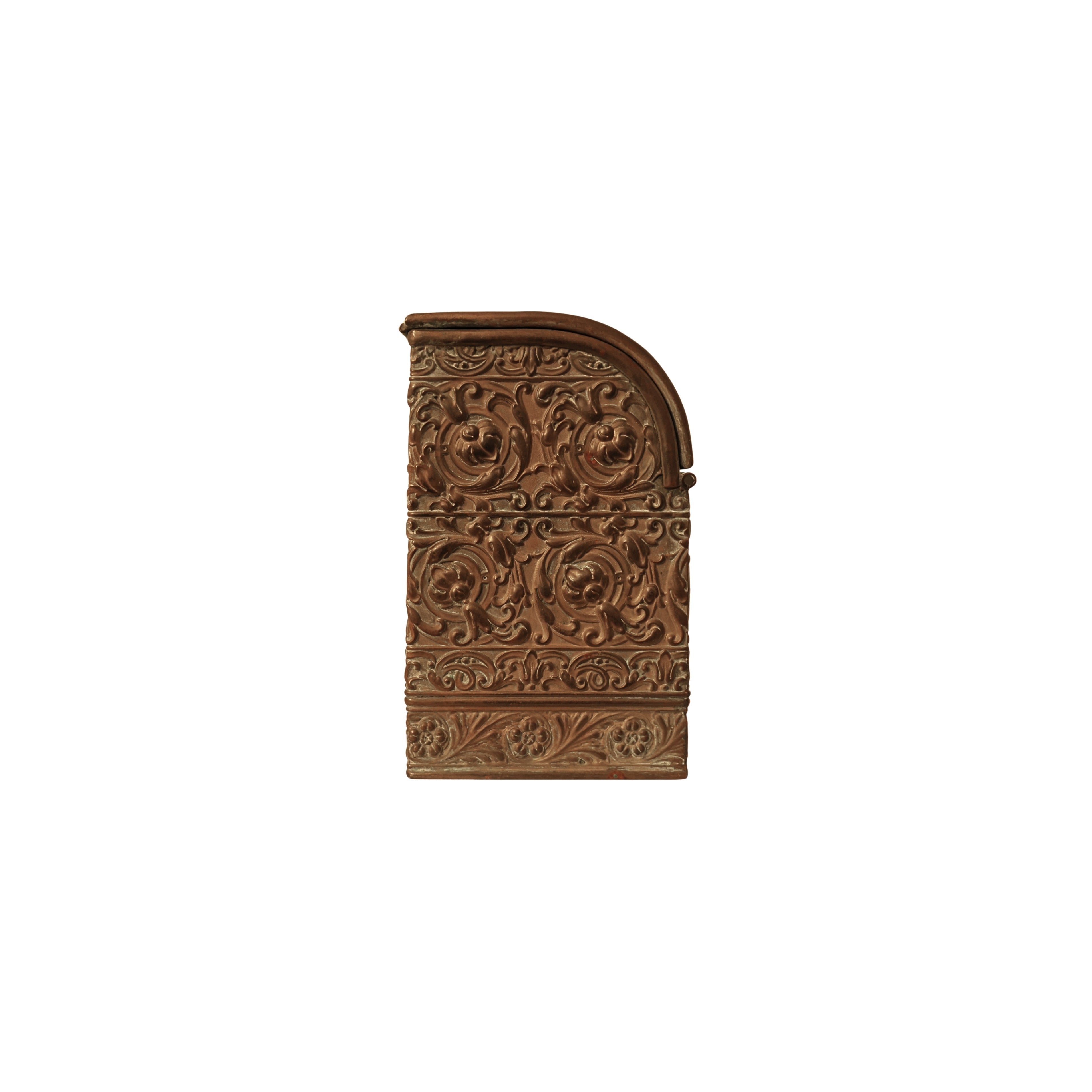 Repoussé Brass Hinged Stationery Box