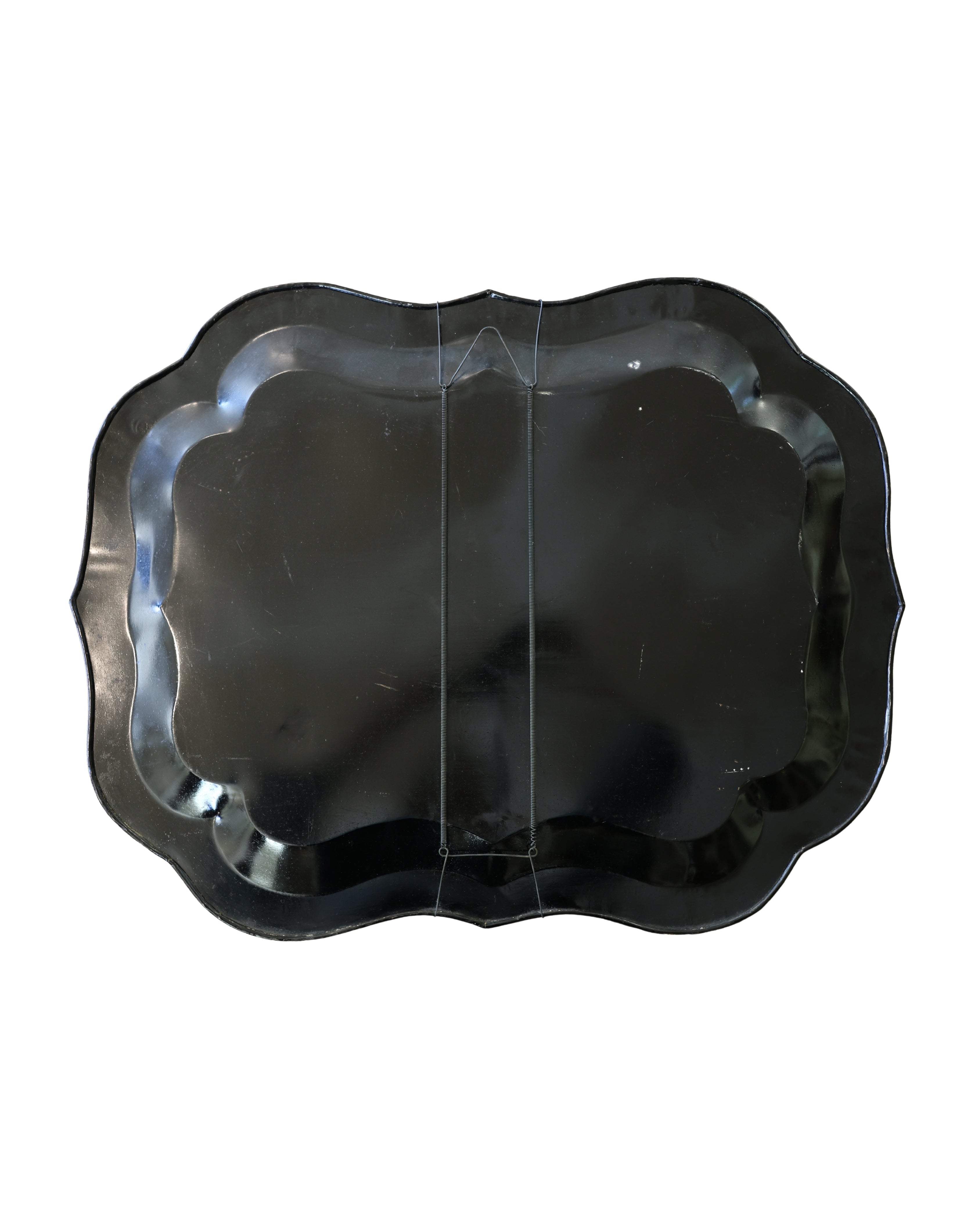 Victorian Painted Tôle Tray with Exotic Birds-4