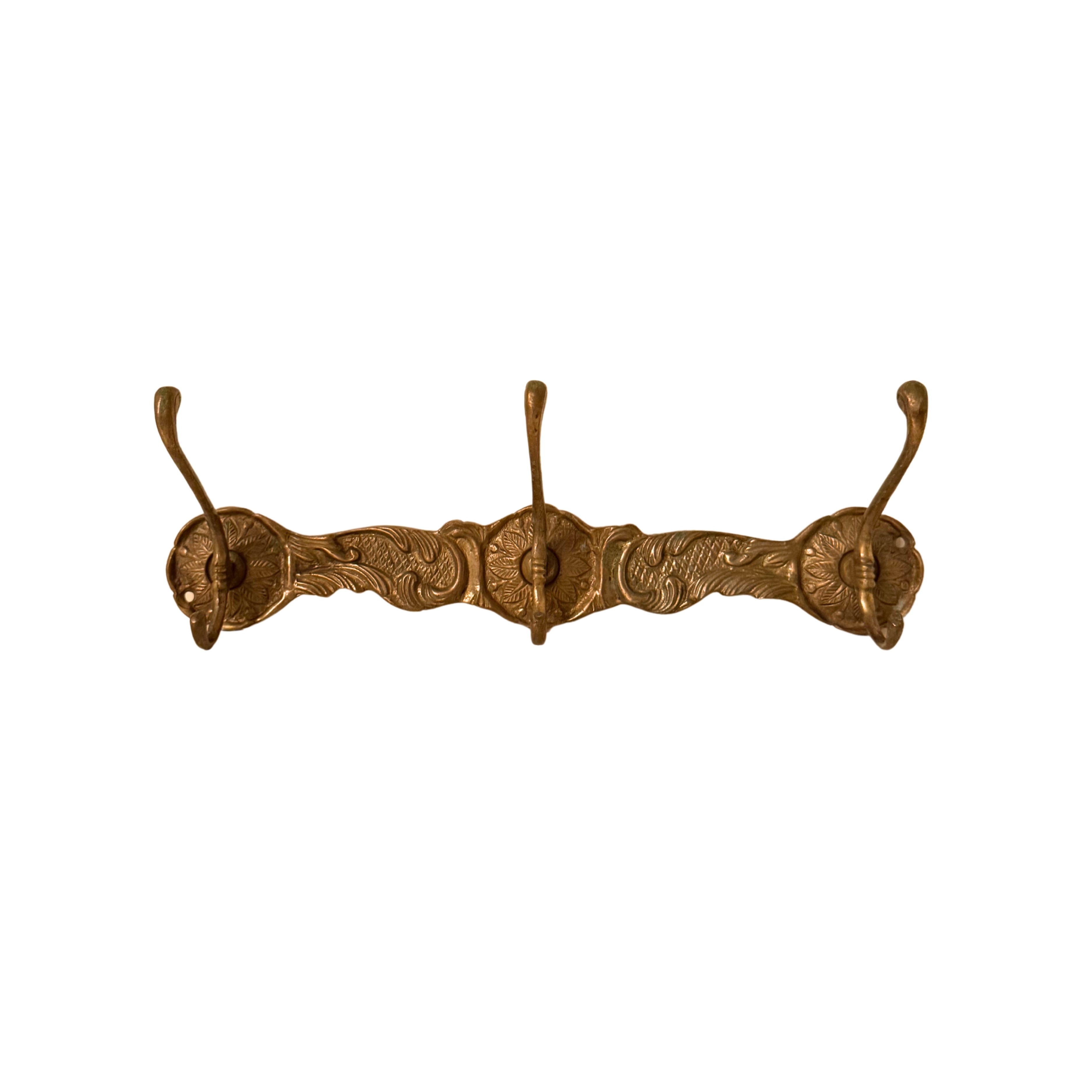 Cast Brass 3-Hook Rack