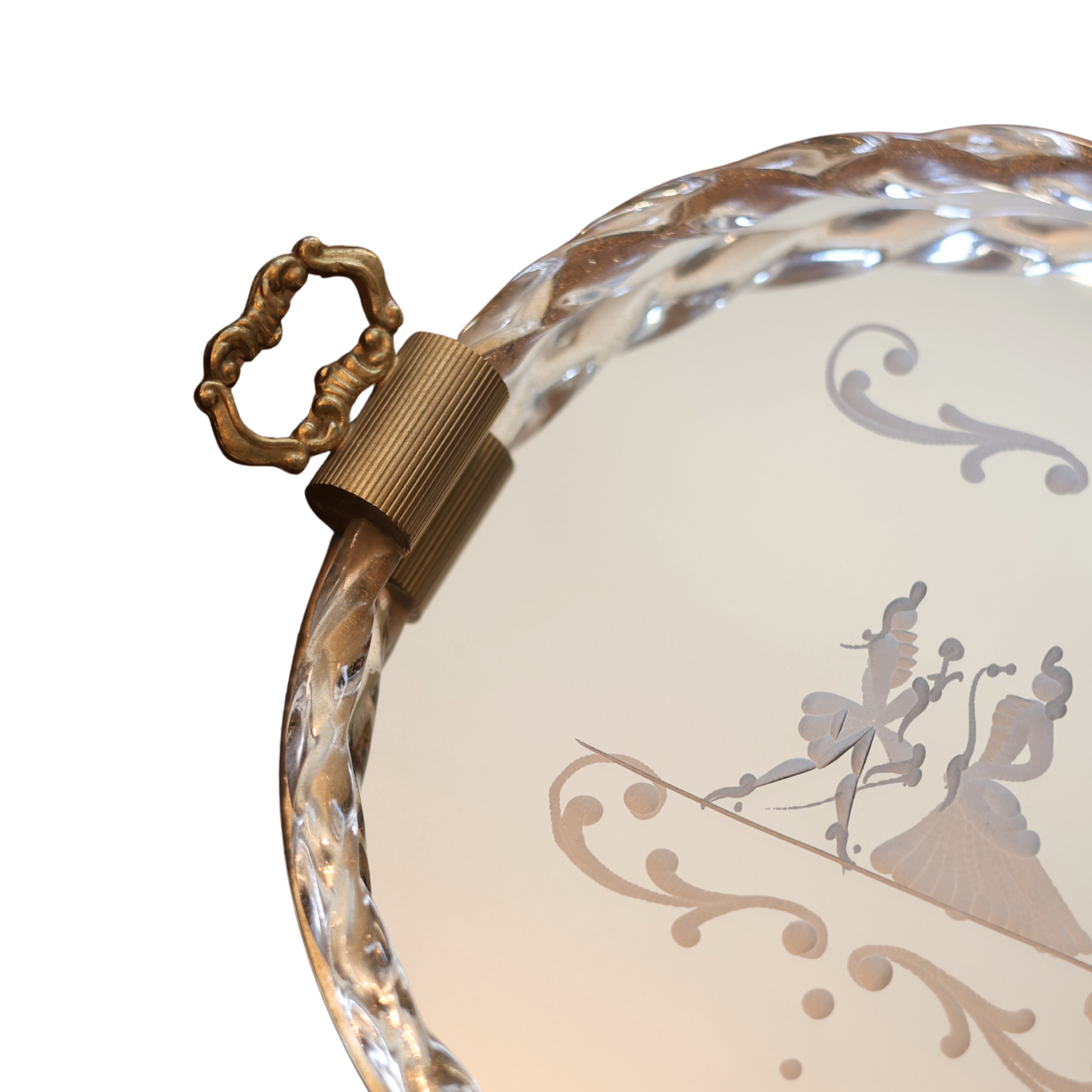 Venetian Etched Glass Vanity Tray