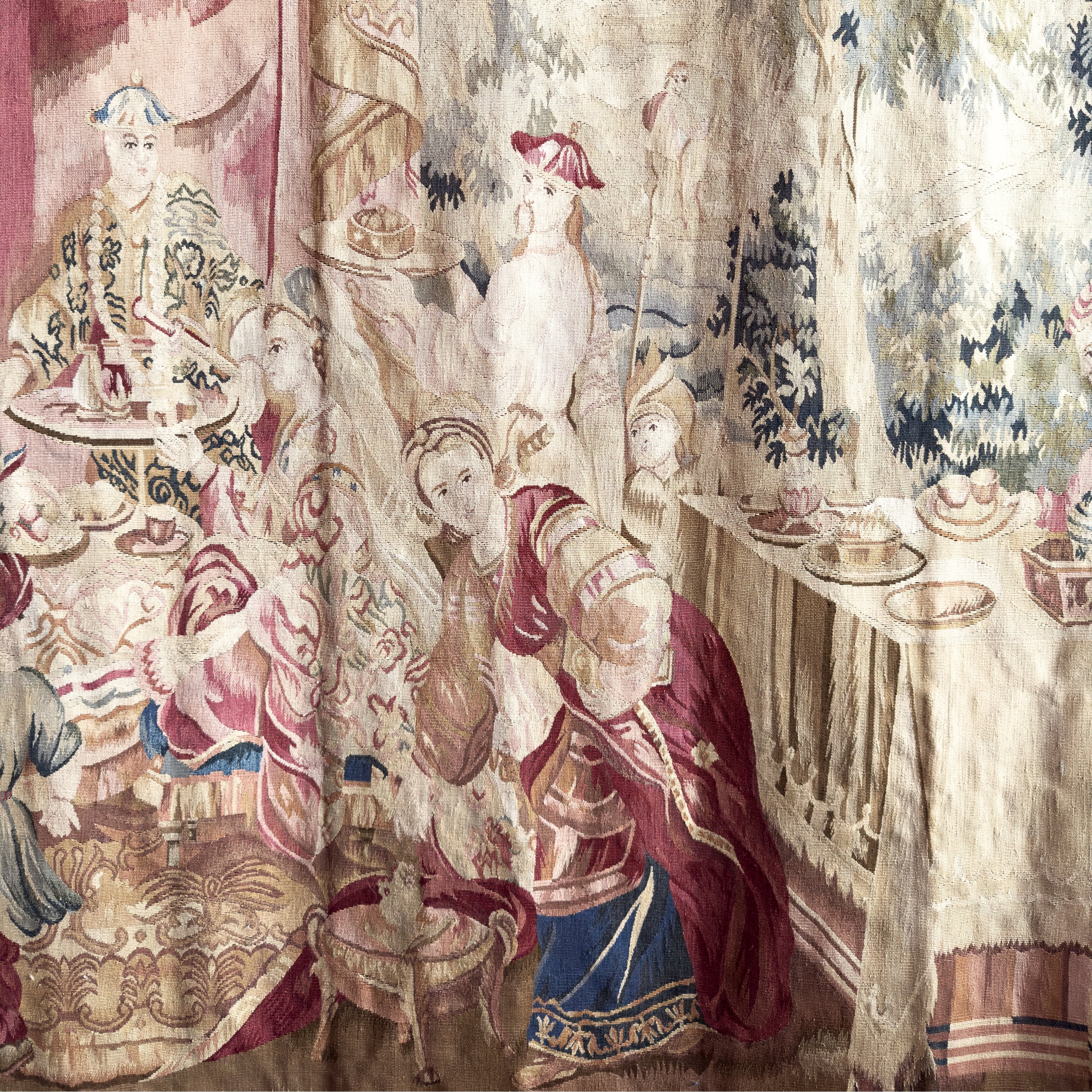 French Aubusson style Tapestry, "La Collation"