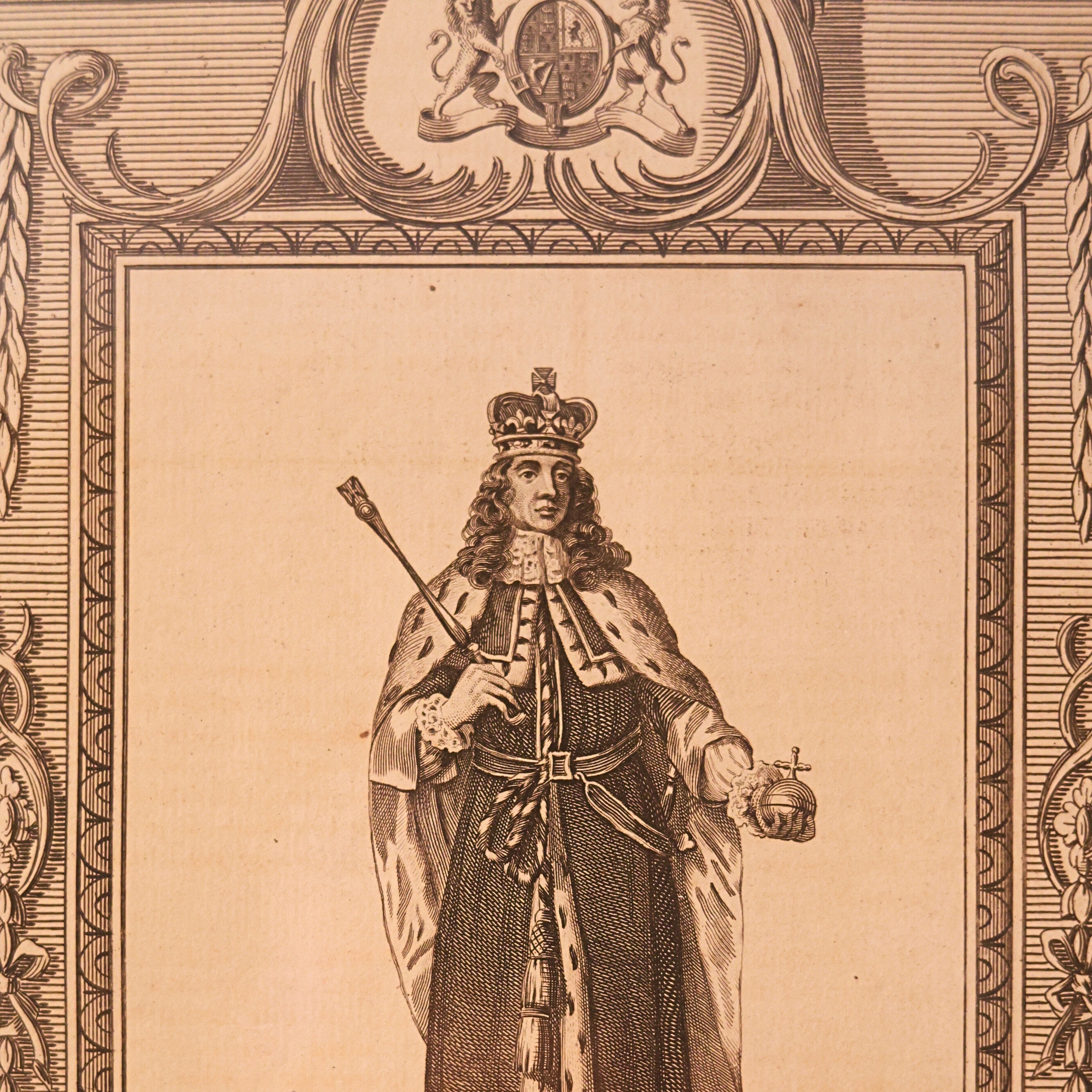 18th c. Copperplate Engraving – King James II