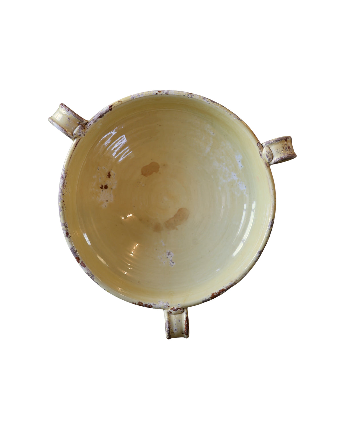 Tuscan Three-Handled Yellow Pottery Centerpiece-4