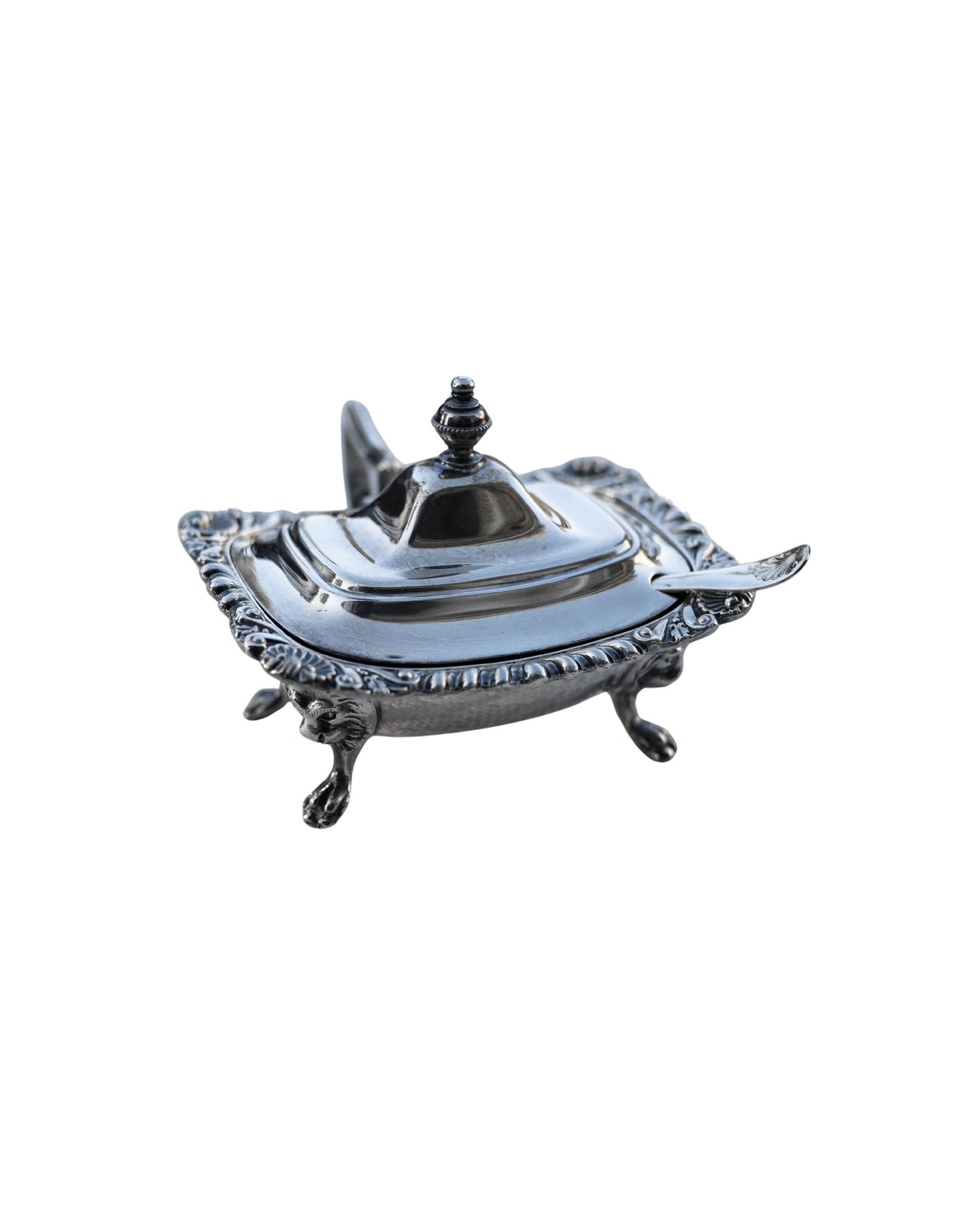 William Adams Lion-Mask Mustard Pot-8
