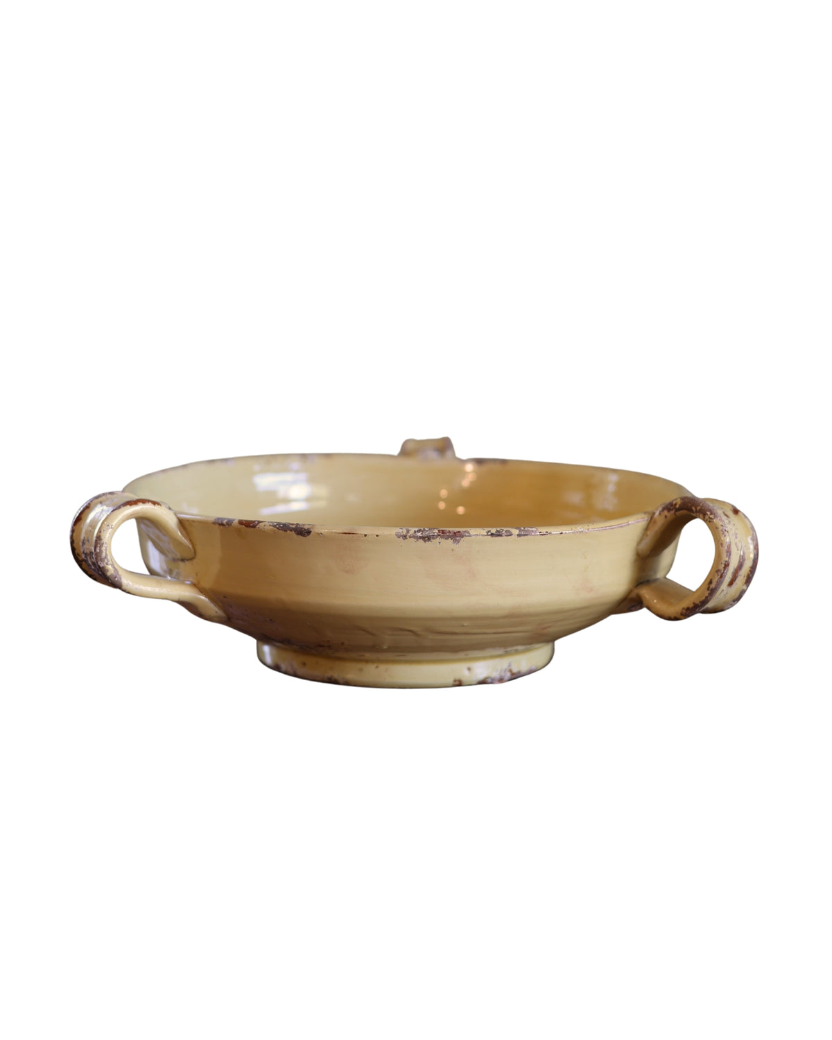 Tuscan Three-Handled Yellow Pottery Centerpiece-2