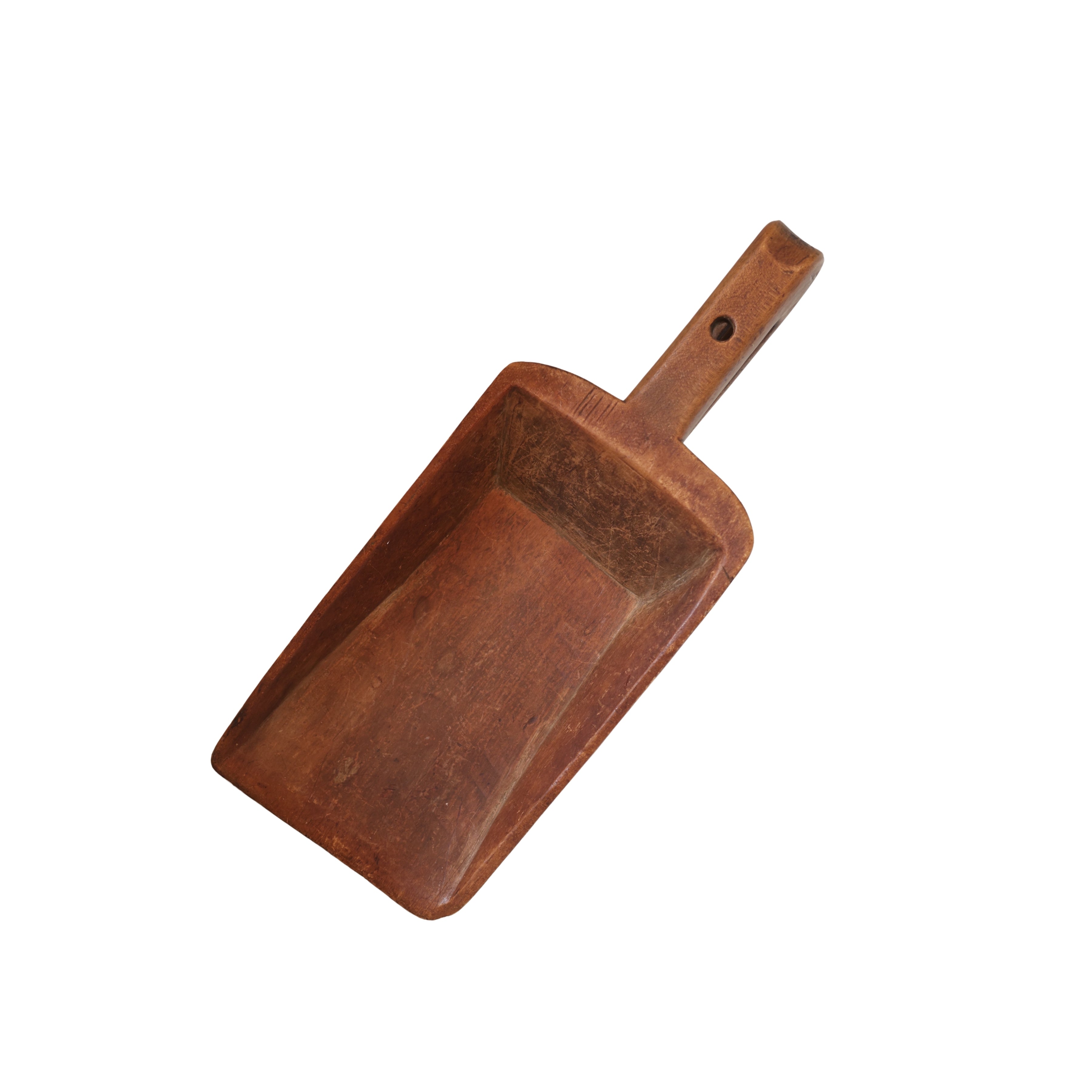 Hand-Carved Wooden Grain Scoop