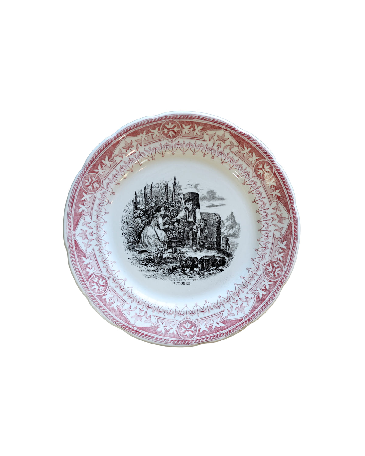 Digoin & Sarreguemines “Les Mois” Talking Plates-11