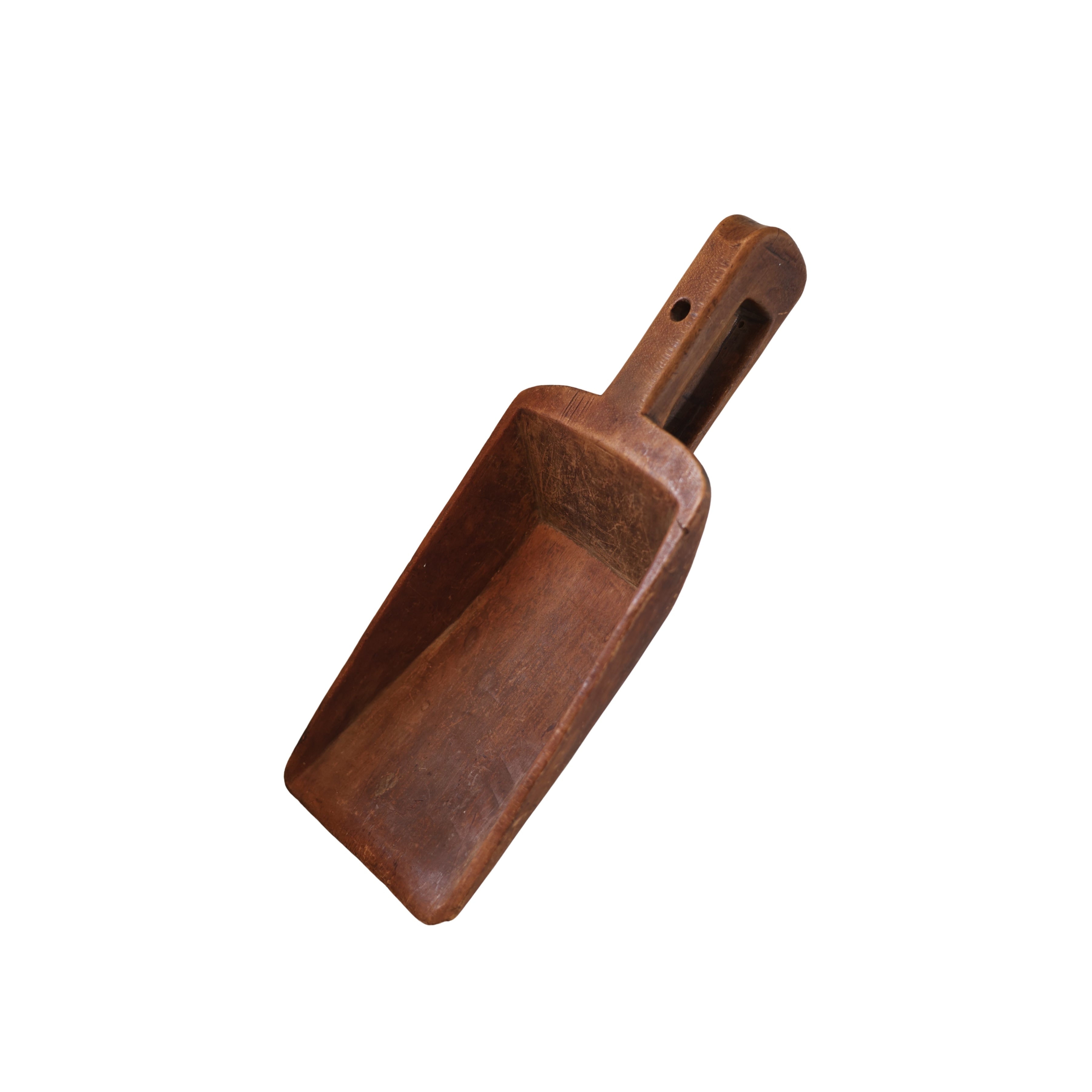 Hand-Carved Wooden Grain Scoop