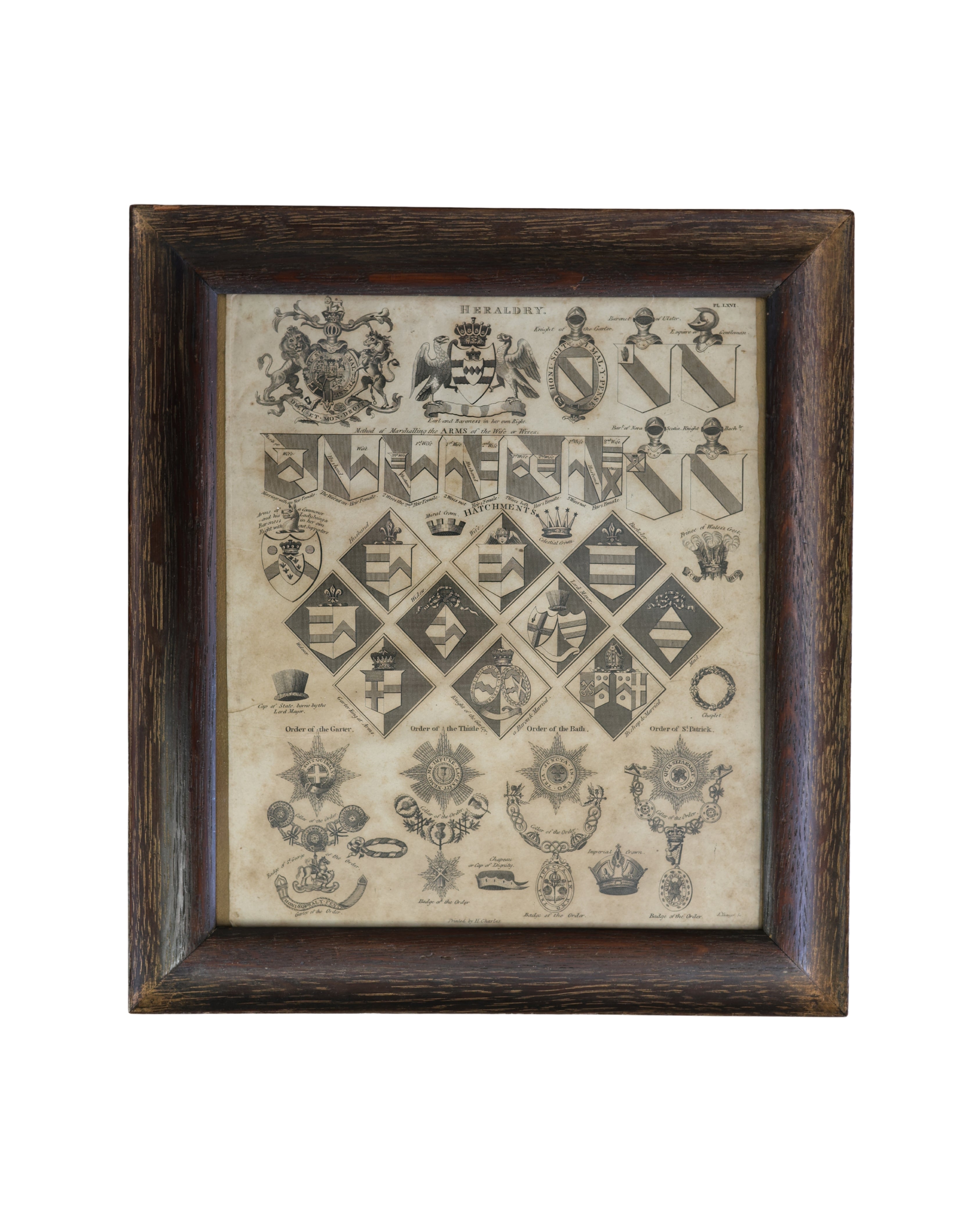 c. 1818 Heraldry Engraving Diagram