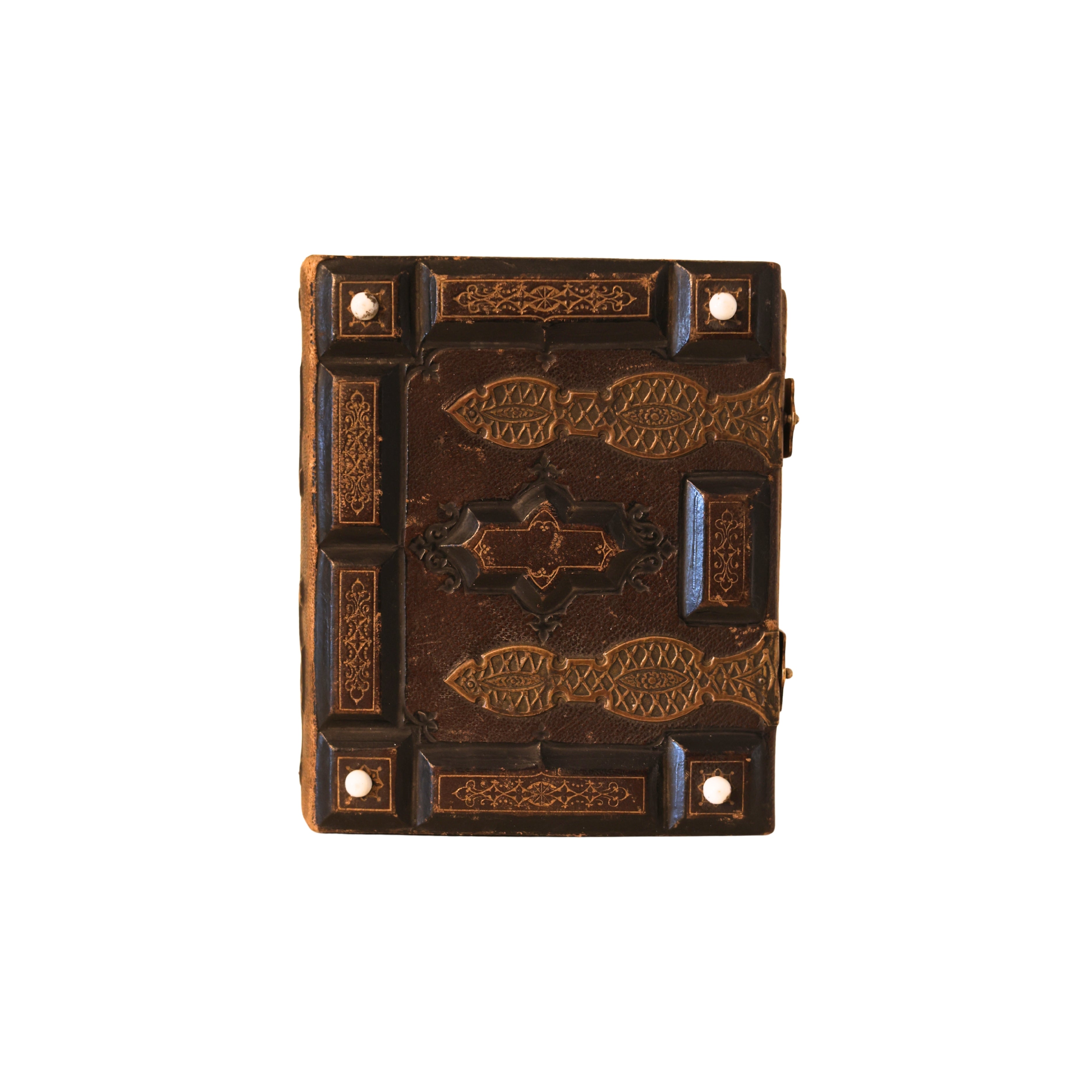 Leather Photo Album with Brass Clasps