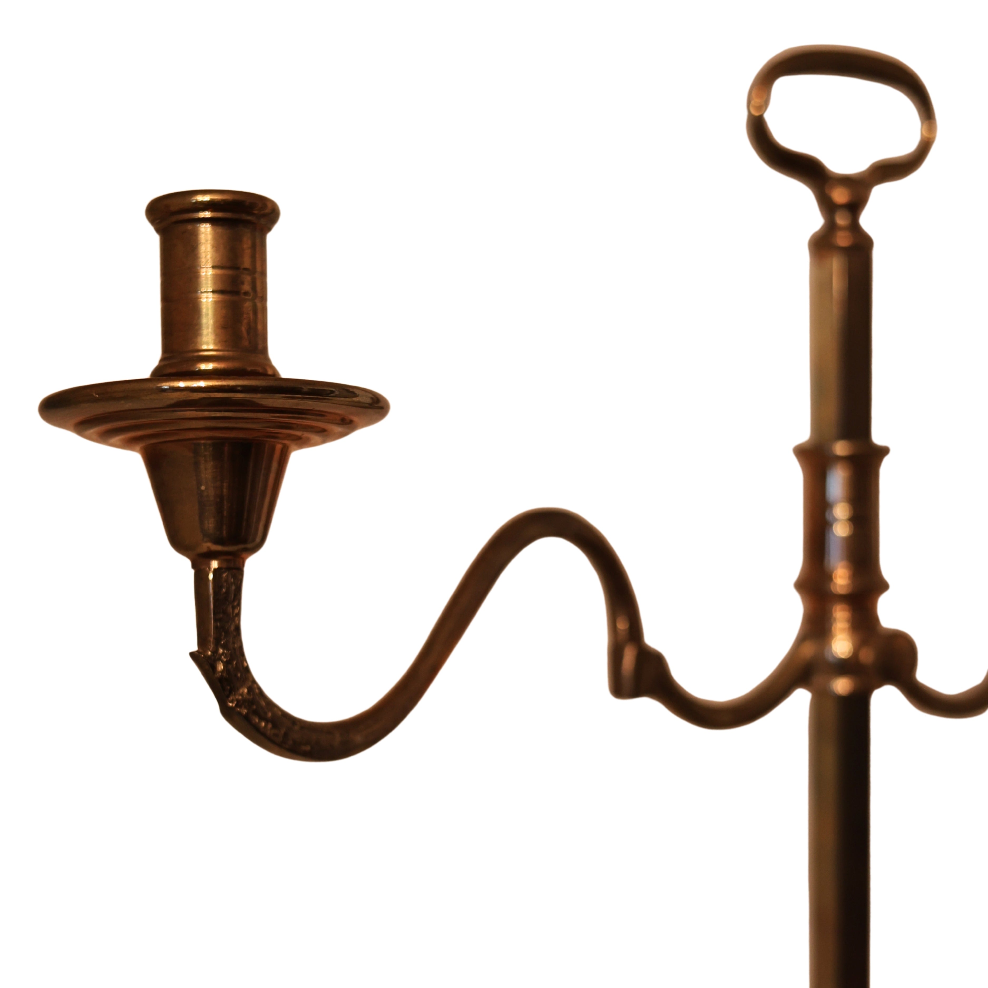 Adjustable Brass Double-Arm Chamberstick (Frederick Cooper)