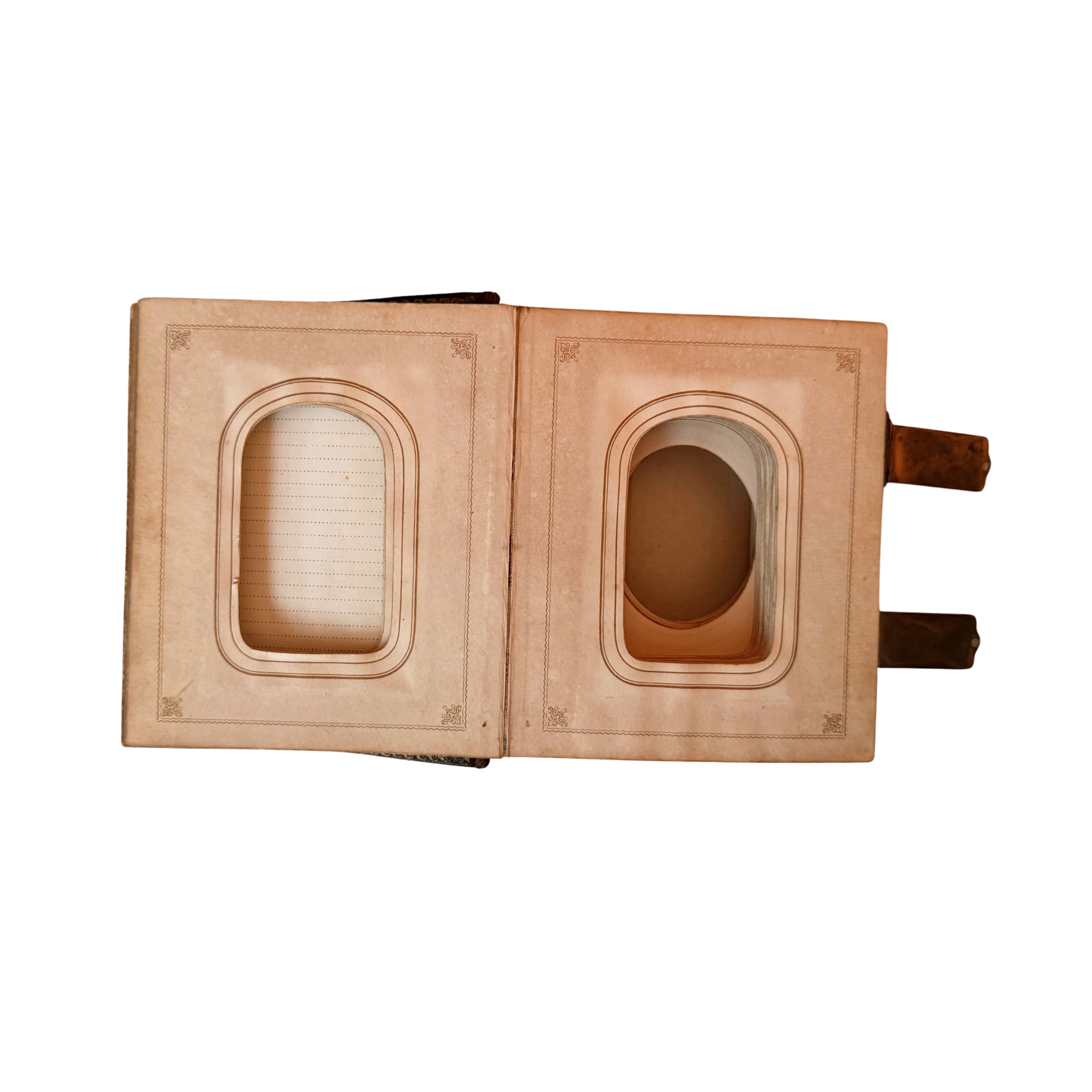 Leather Photo Album with Brass Clasps