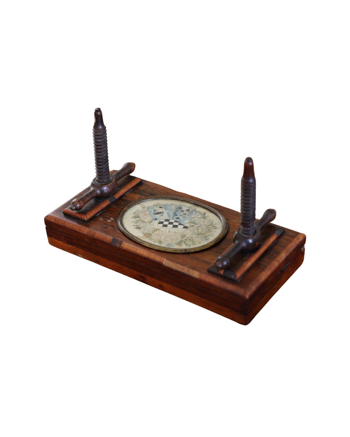 Mahogany Card Press with Embroidery Panel-4