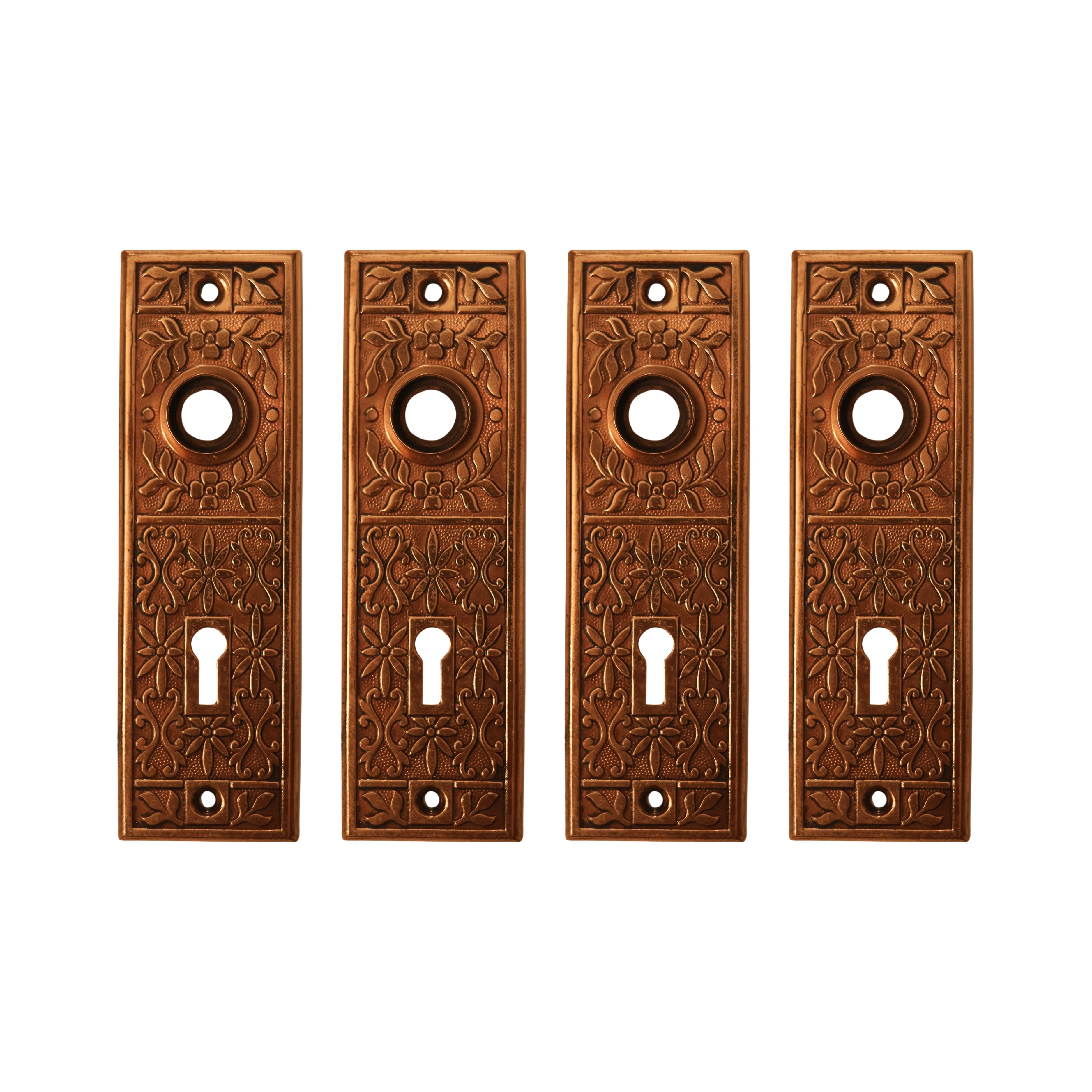 Set of Brass Door Keyhole Plates