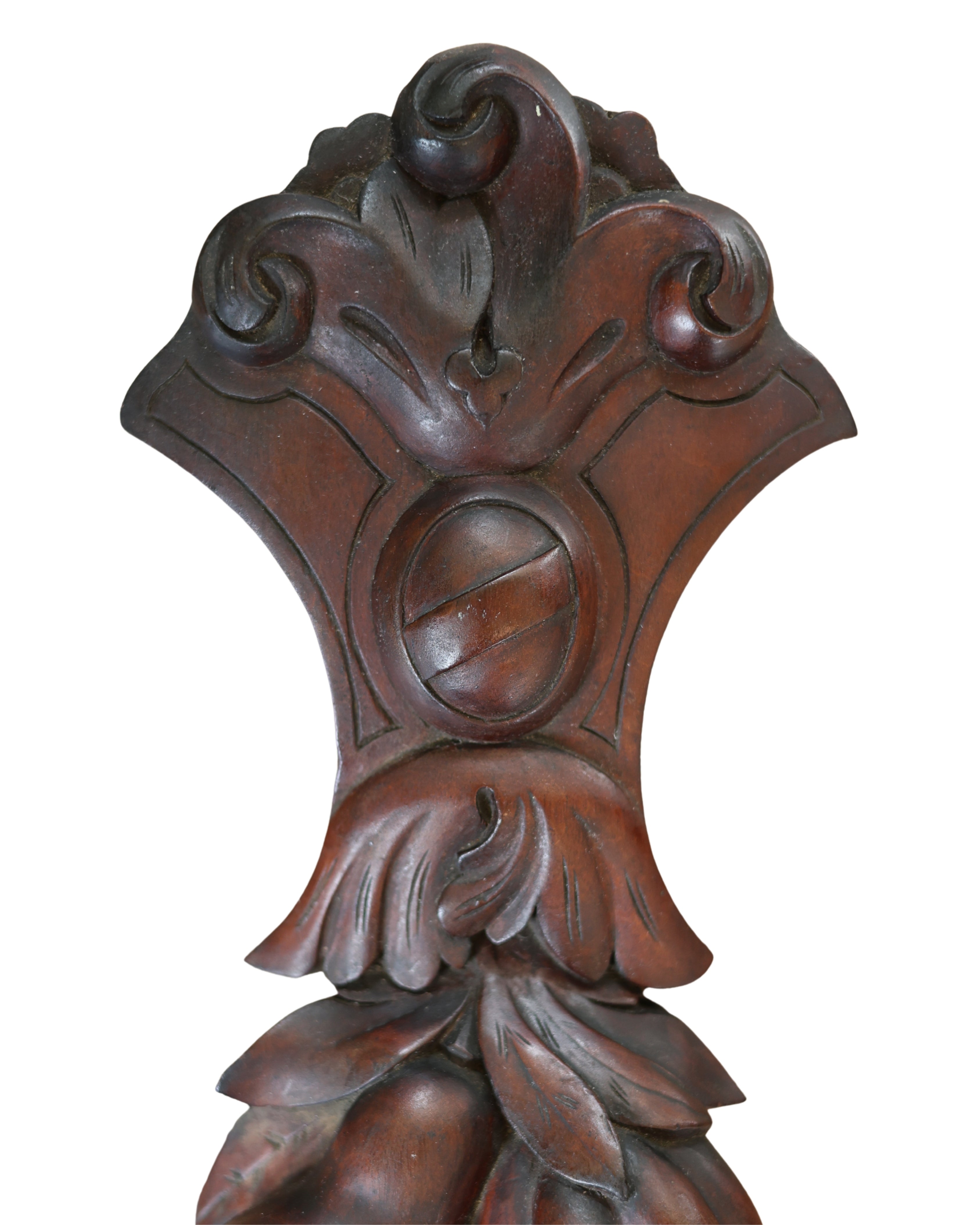 Carved Mahogany Fruit & Acanthus Pediment-2