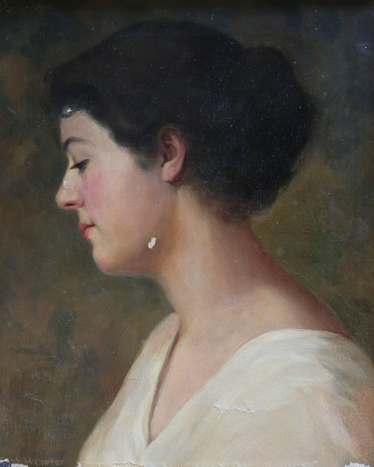 Parisienne Oil Woman in Profile