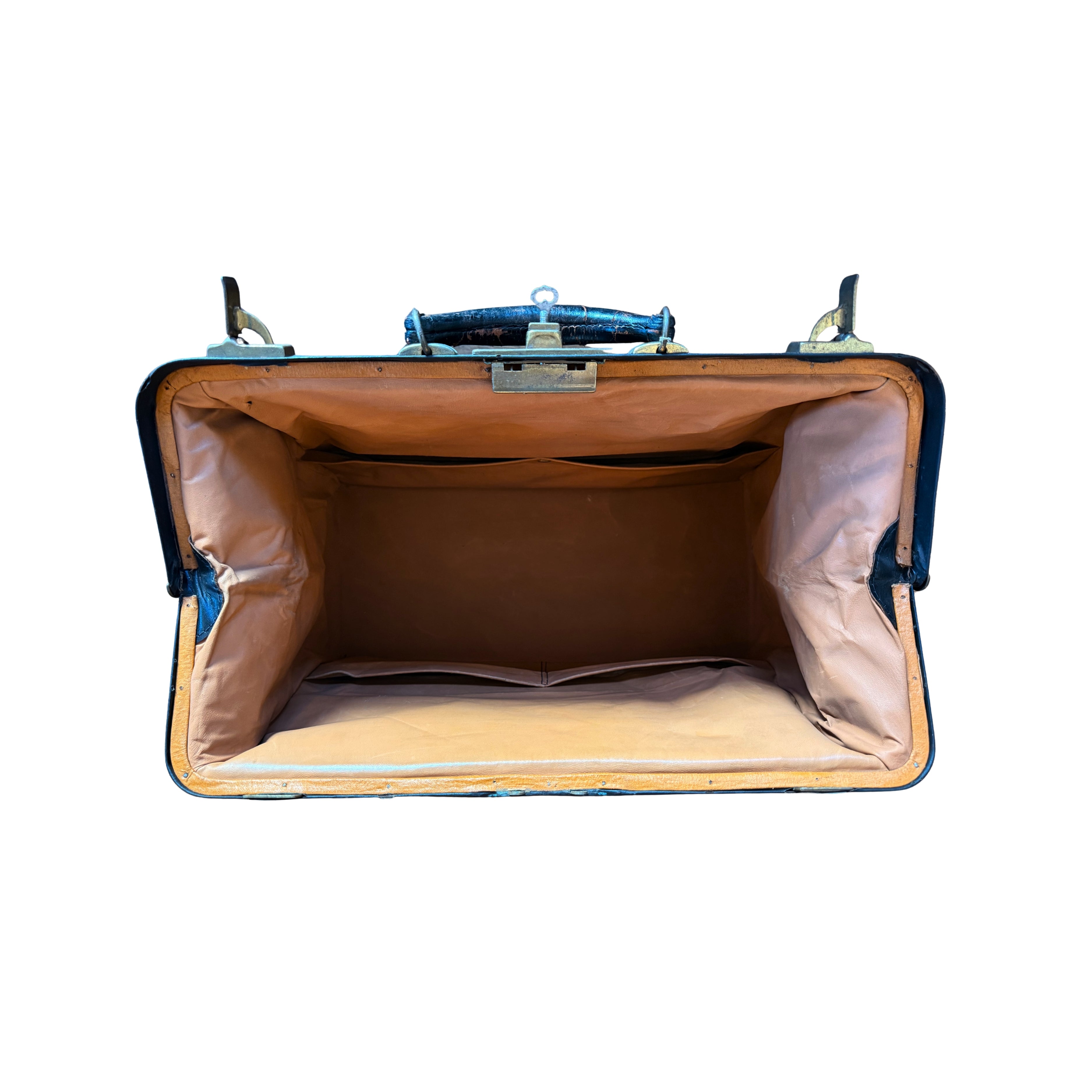 Leather Snap Lock Bag