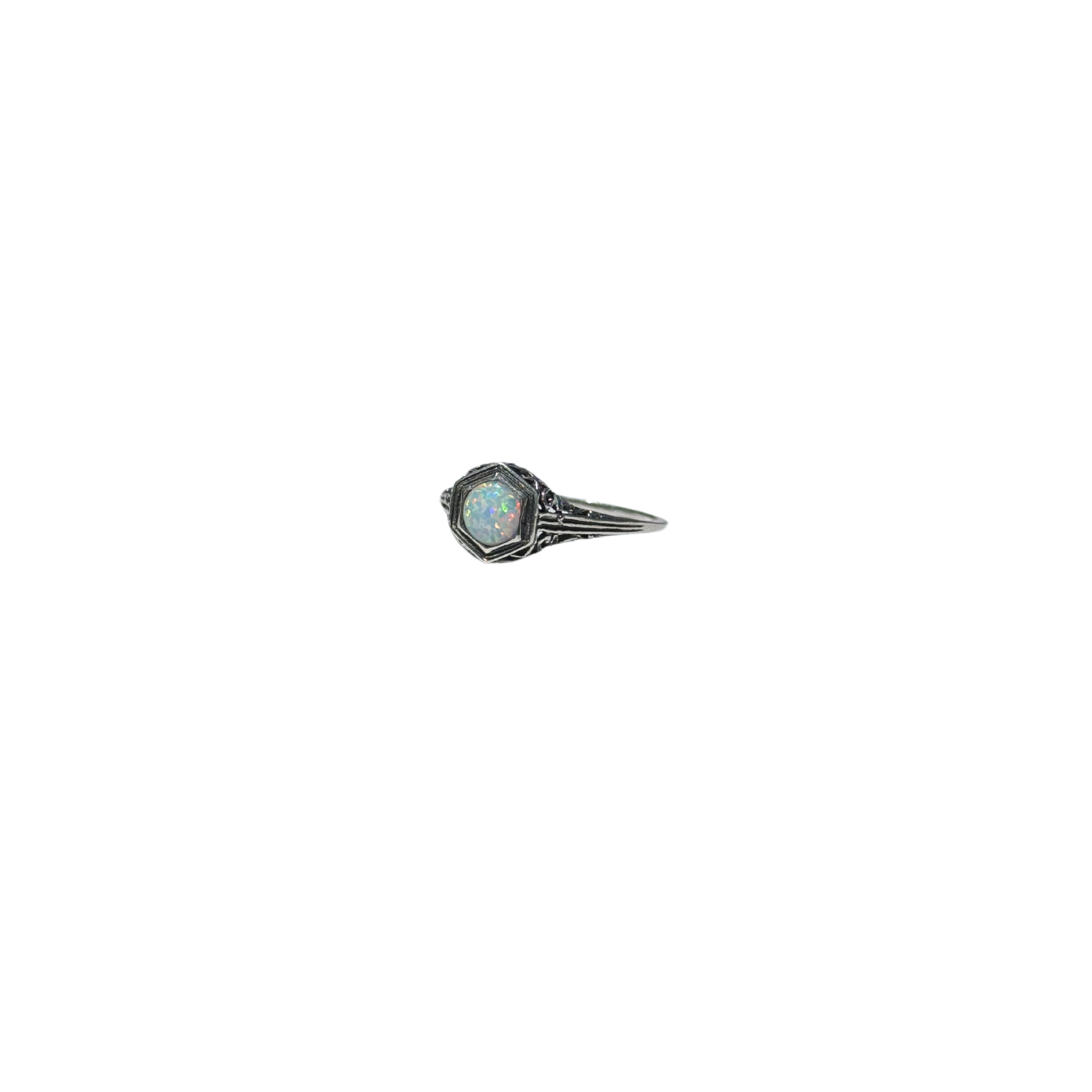 Edwardian Opal Solitaire Ring