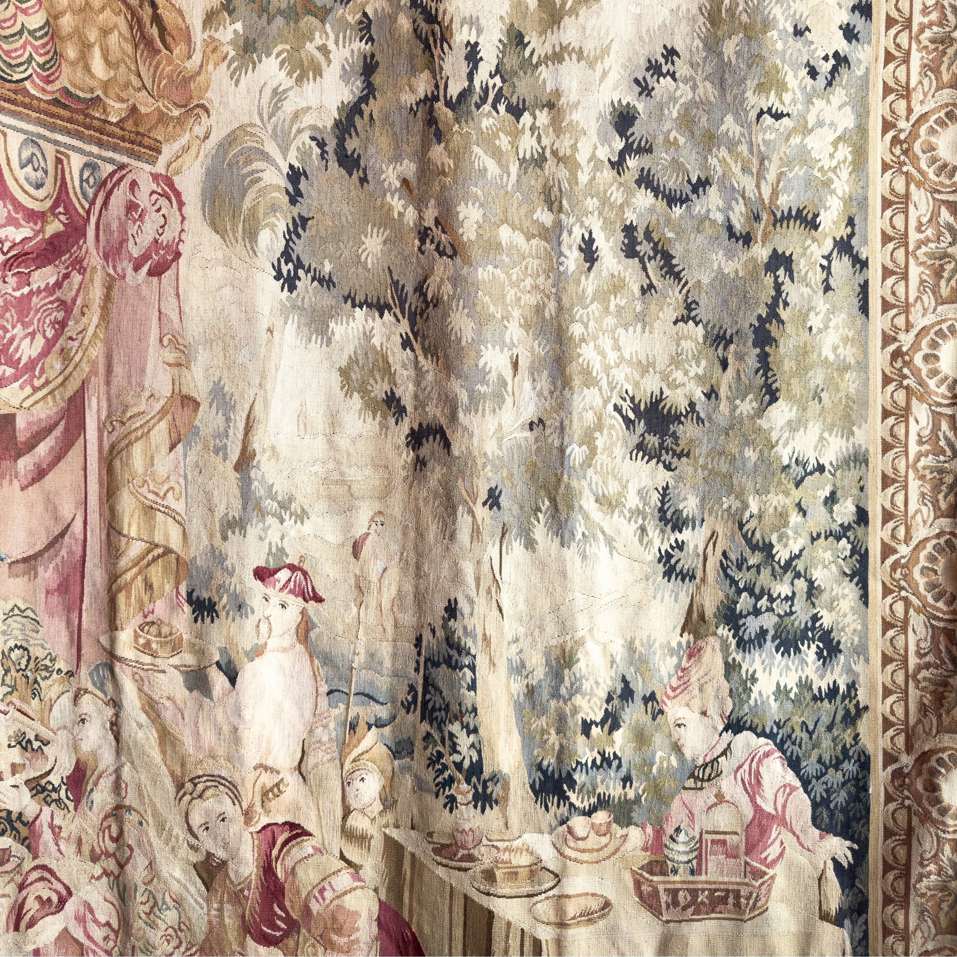 French Aubusson style Tapestry, "La Collation"