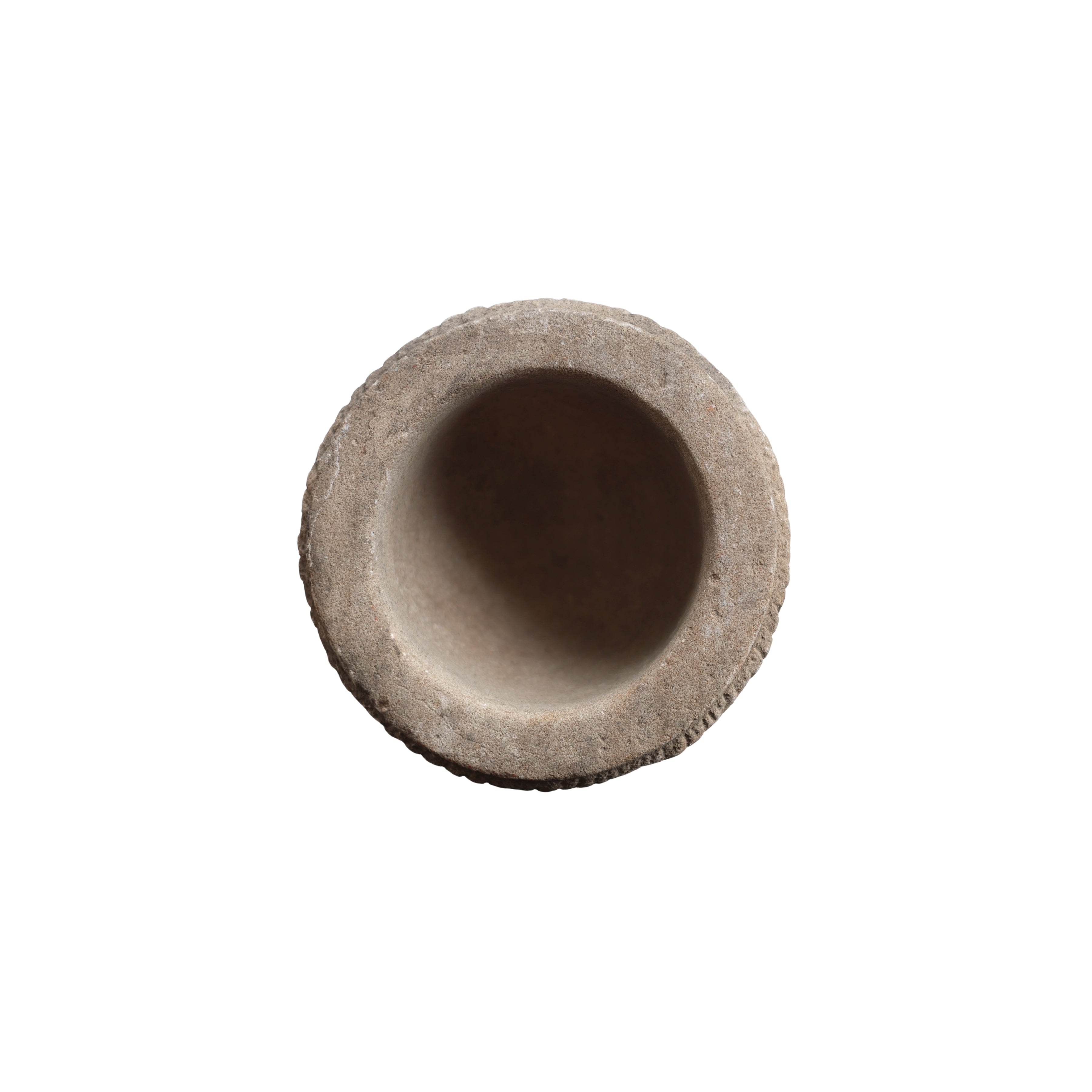 Fluted Carved Stone Mortar & Pestle