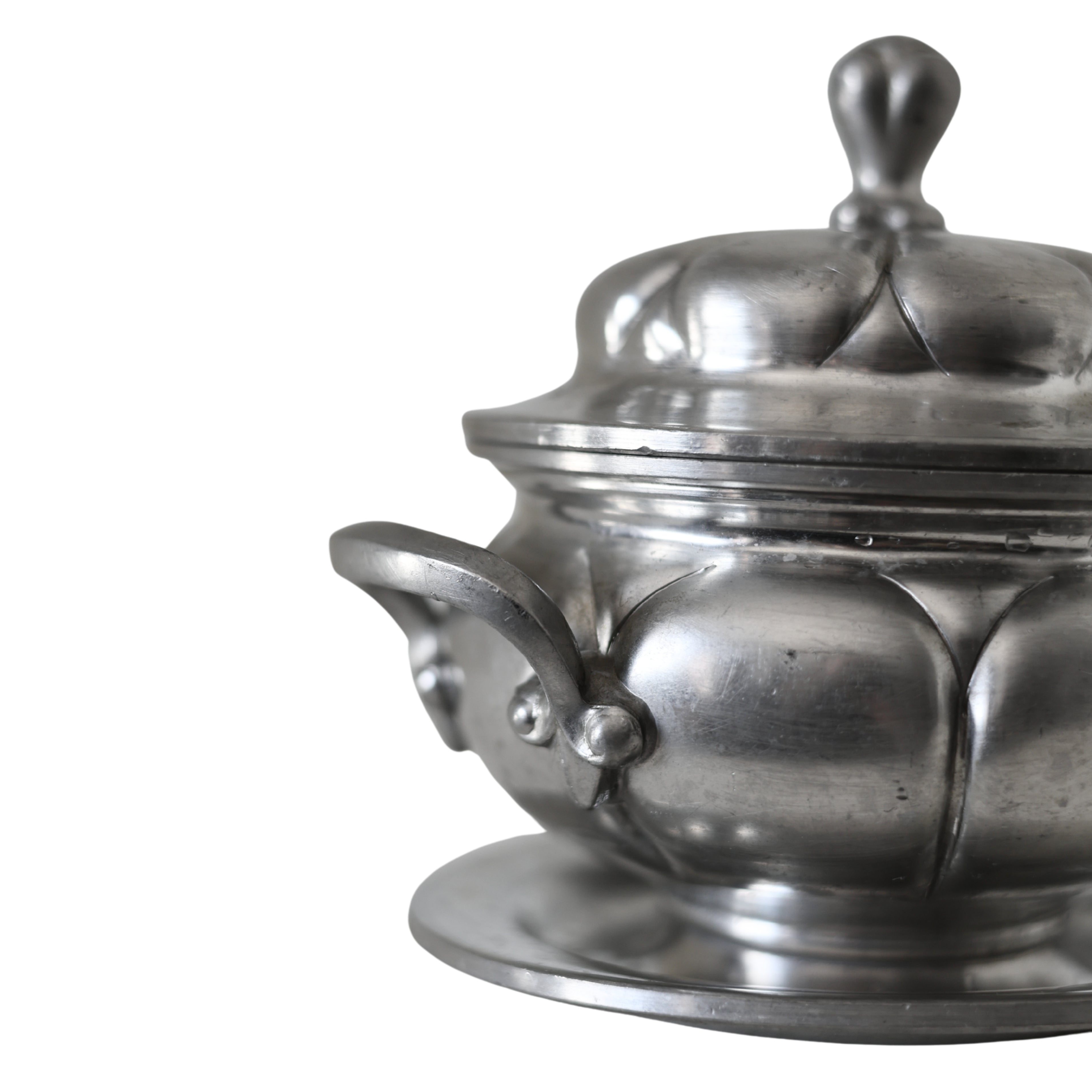 Norwegian Pewter Lidded Sauce Tureen