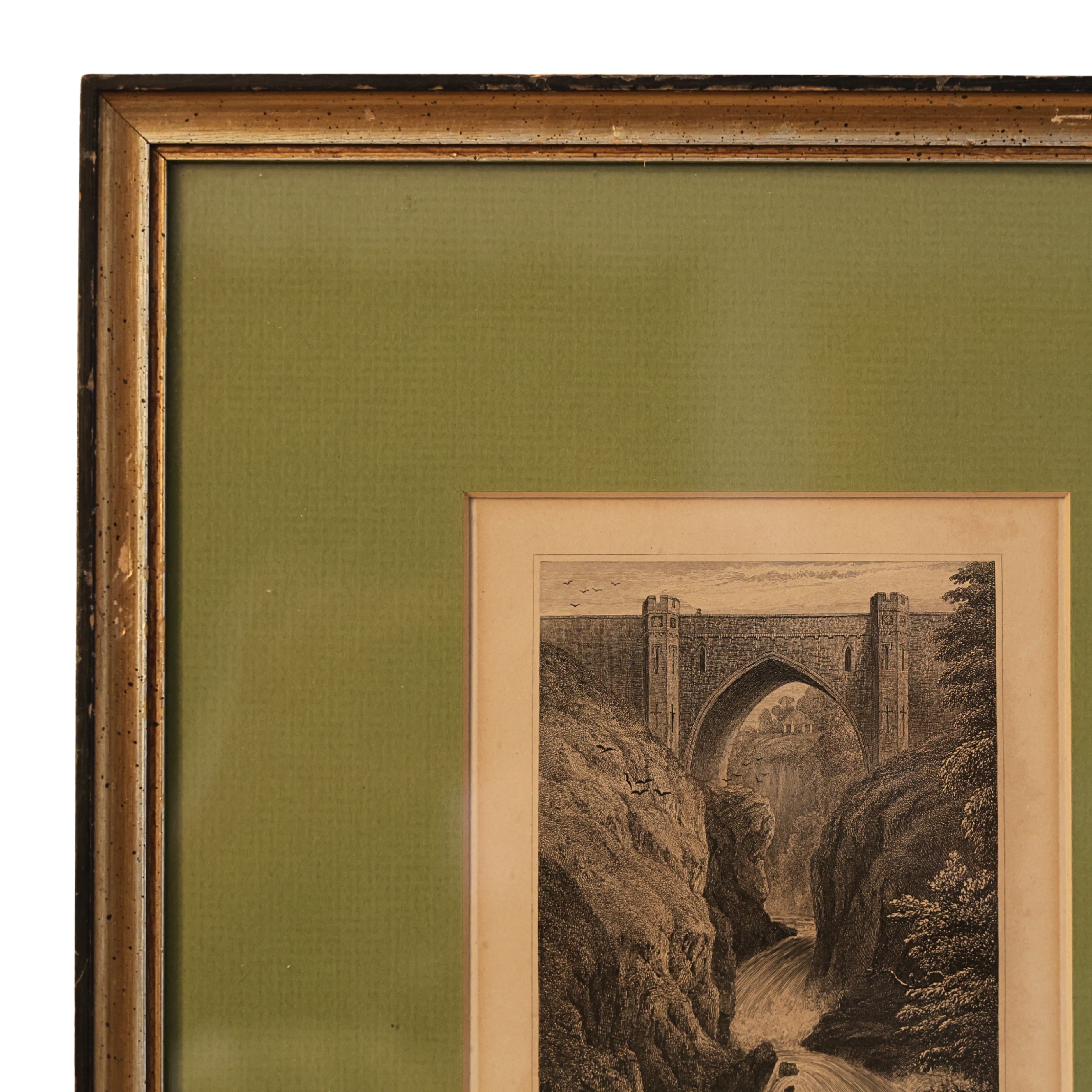 19th c. Irish Engraving – Poul-a-Phuca Waterfall, Co. Wicklow