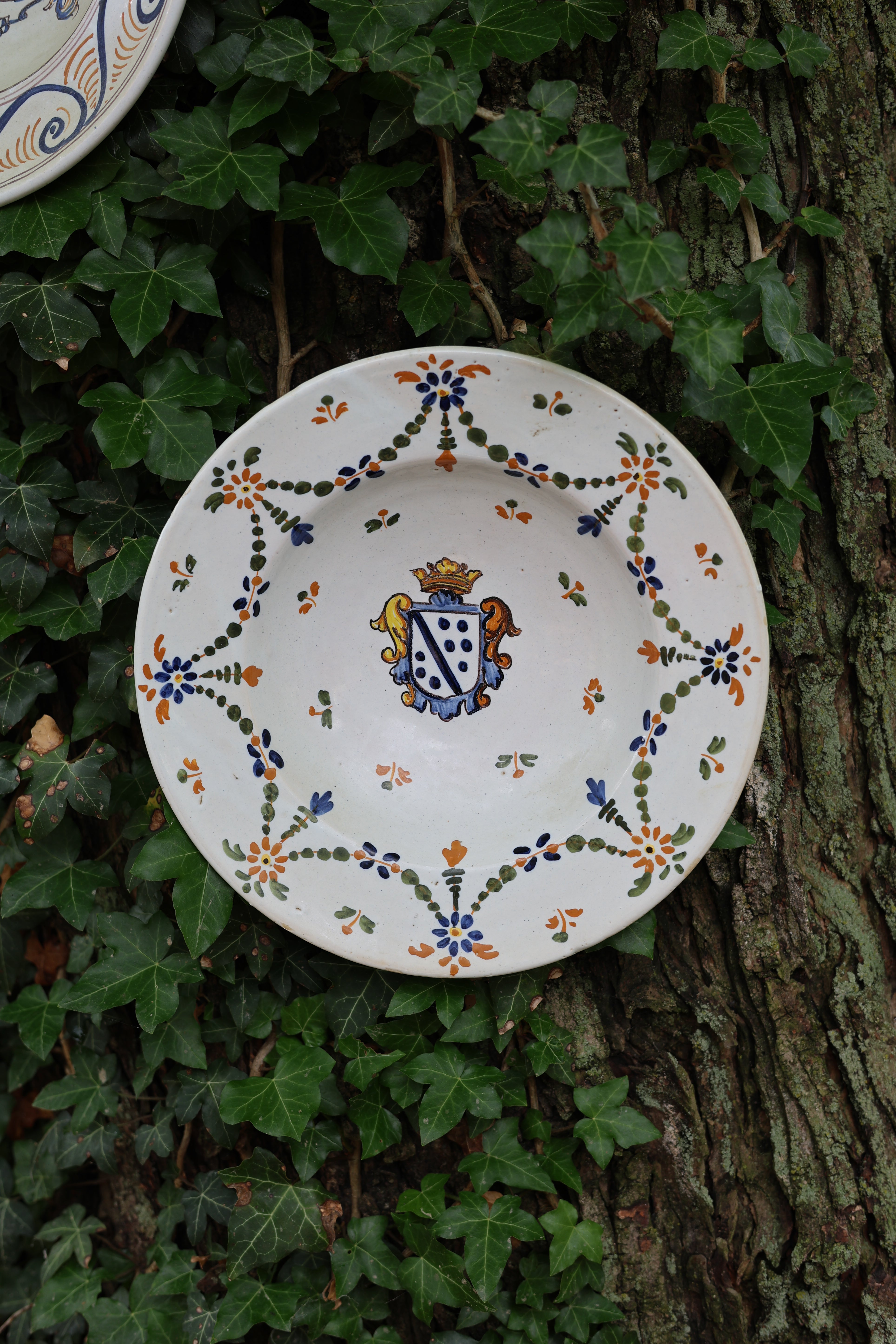 Hand-Painted Spanish Talavera Armorial Bowl