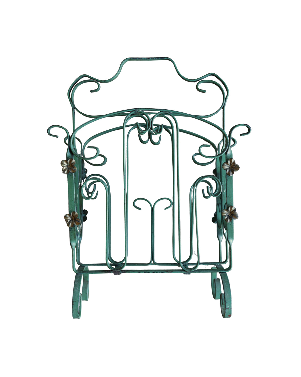 Scrollwork Iron Magazine Rack-2