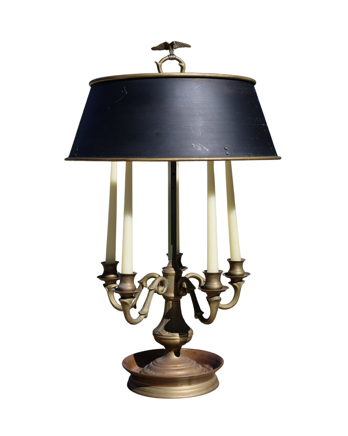 Bouillotte Candelabrum with Black Shade