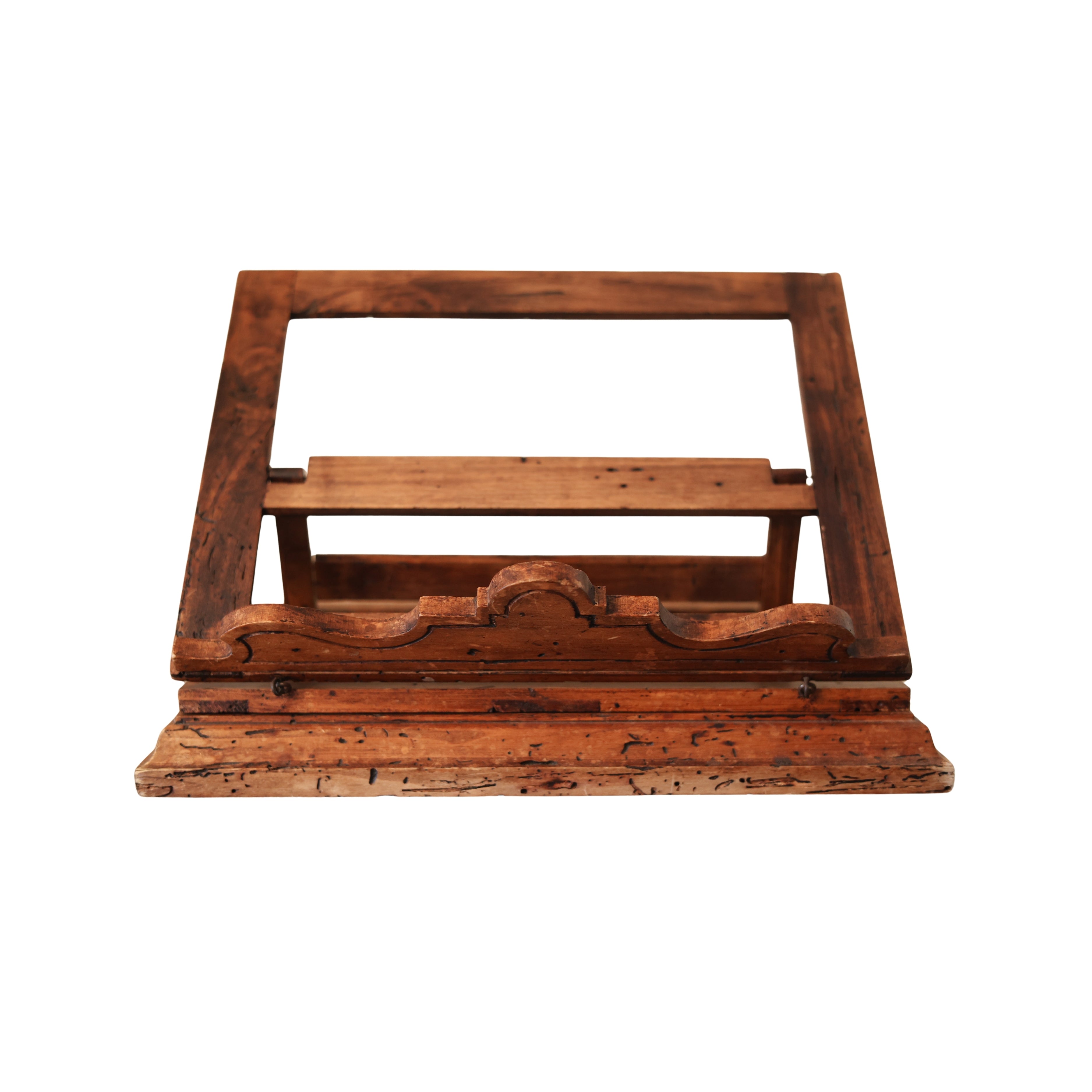 Italian Olive Wood Rotating Book Stand