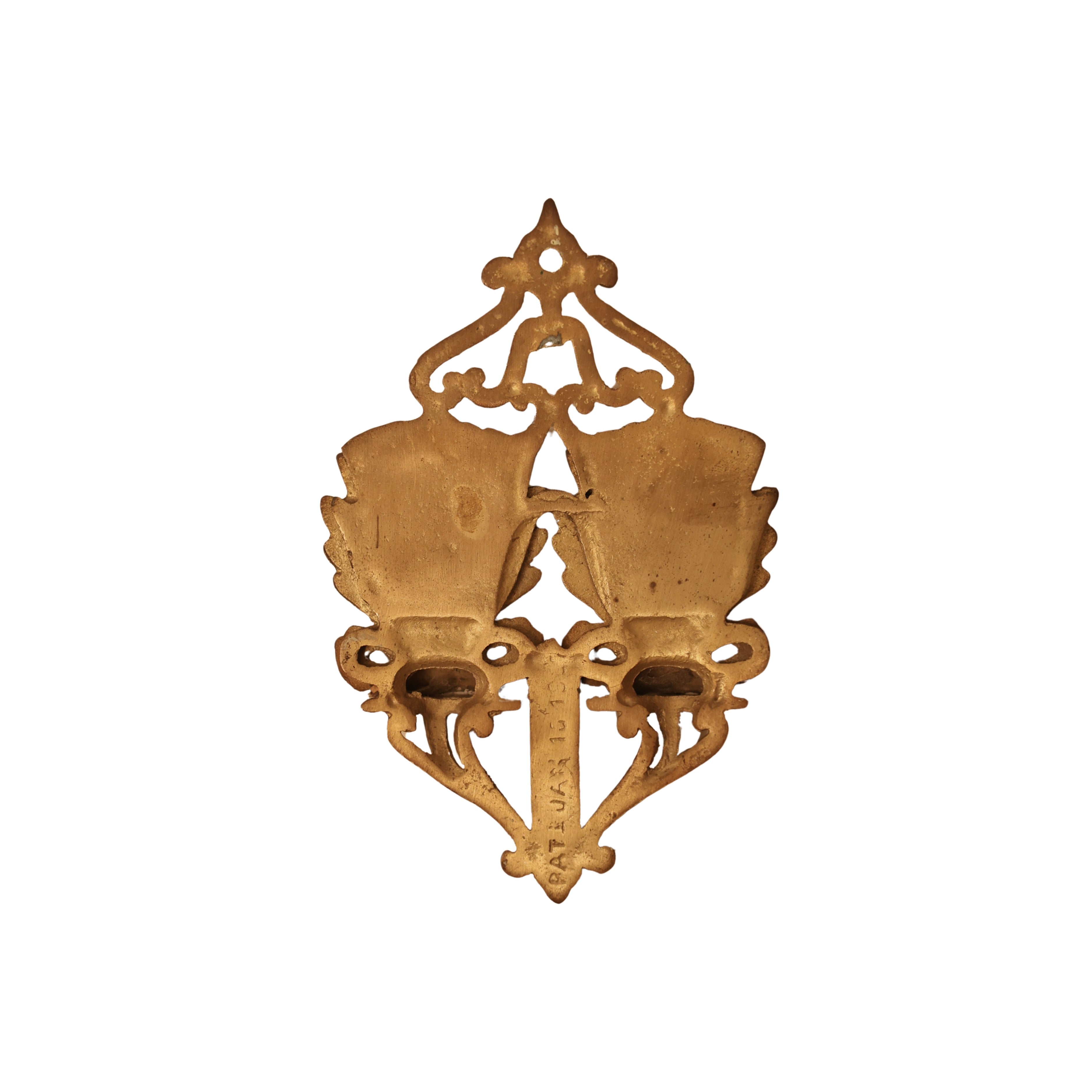 Cast Brass Wall-Mounted Match Holder