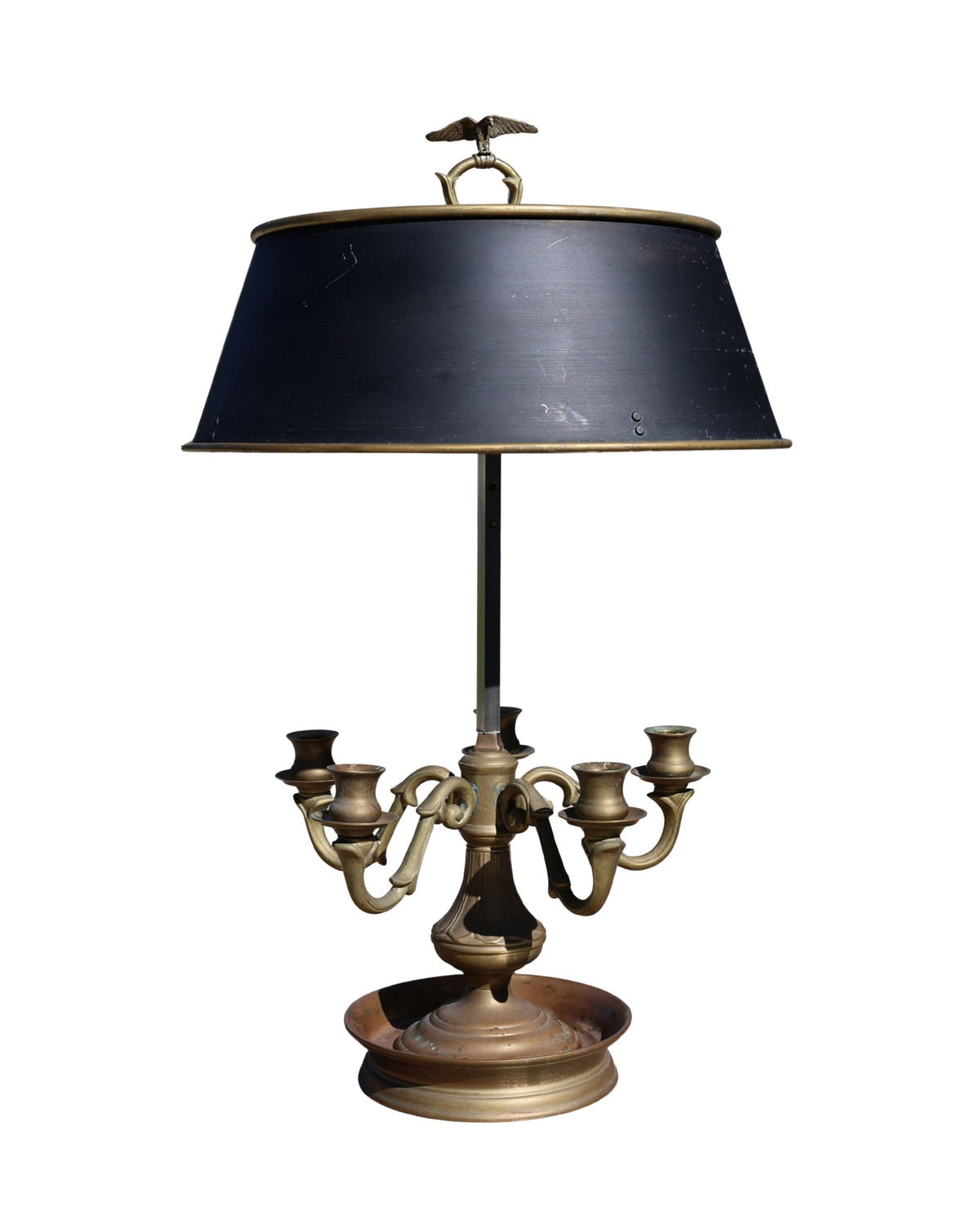Bouillotte Candelabrum with Black Shade