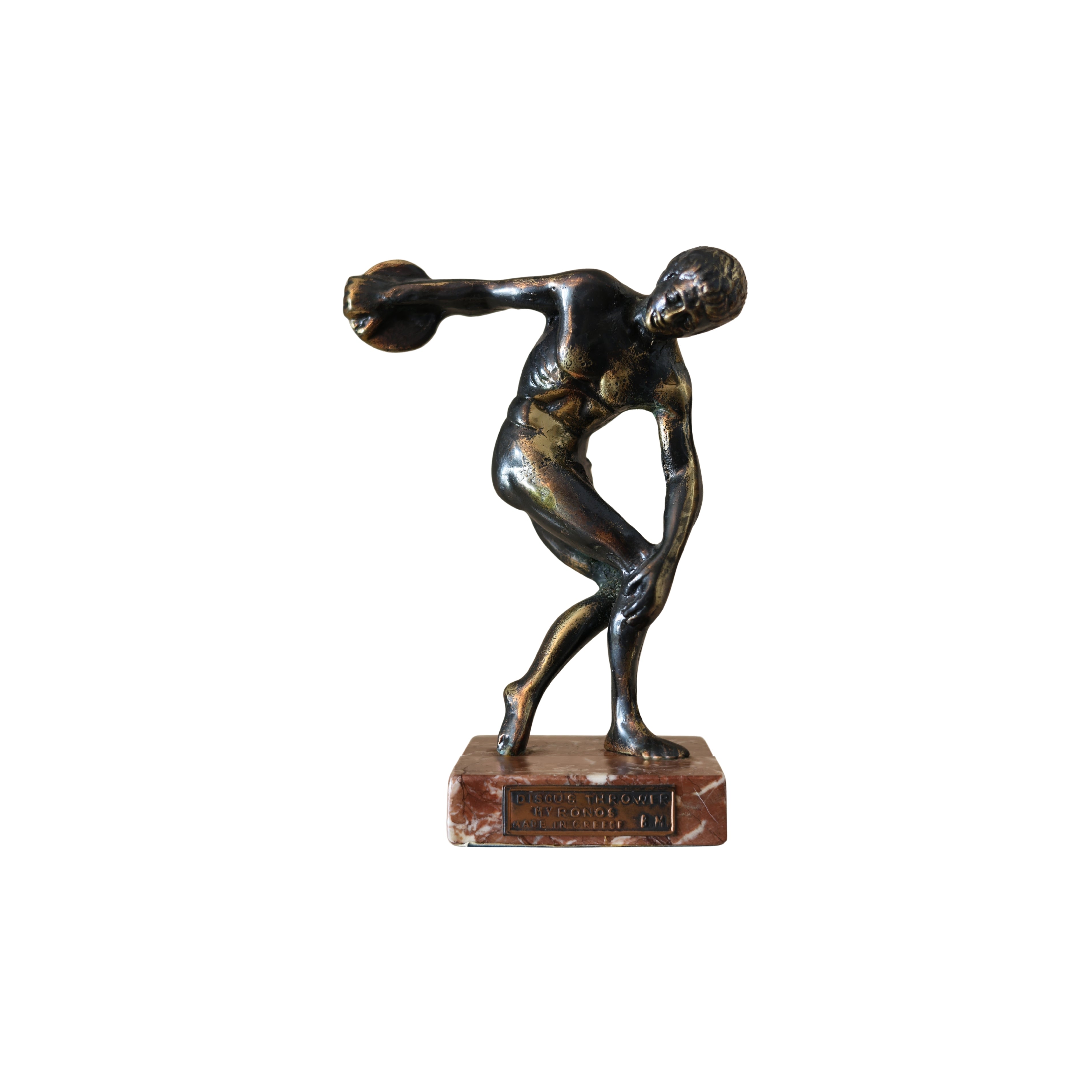 Discobolus Statuette on Marble