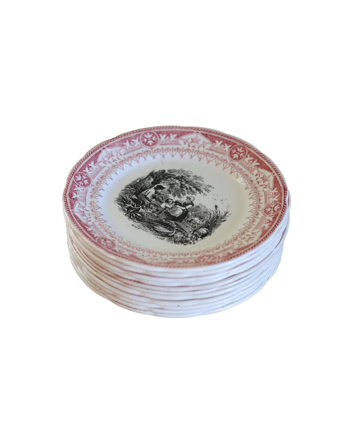 Digoin & Sarreguemines “Les Mois” Talking Plates-14